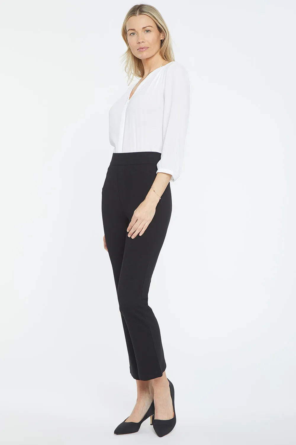 Pull-On Straight Crop Pants - Black sold by NYDJ product image thumbnail 5