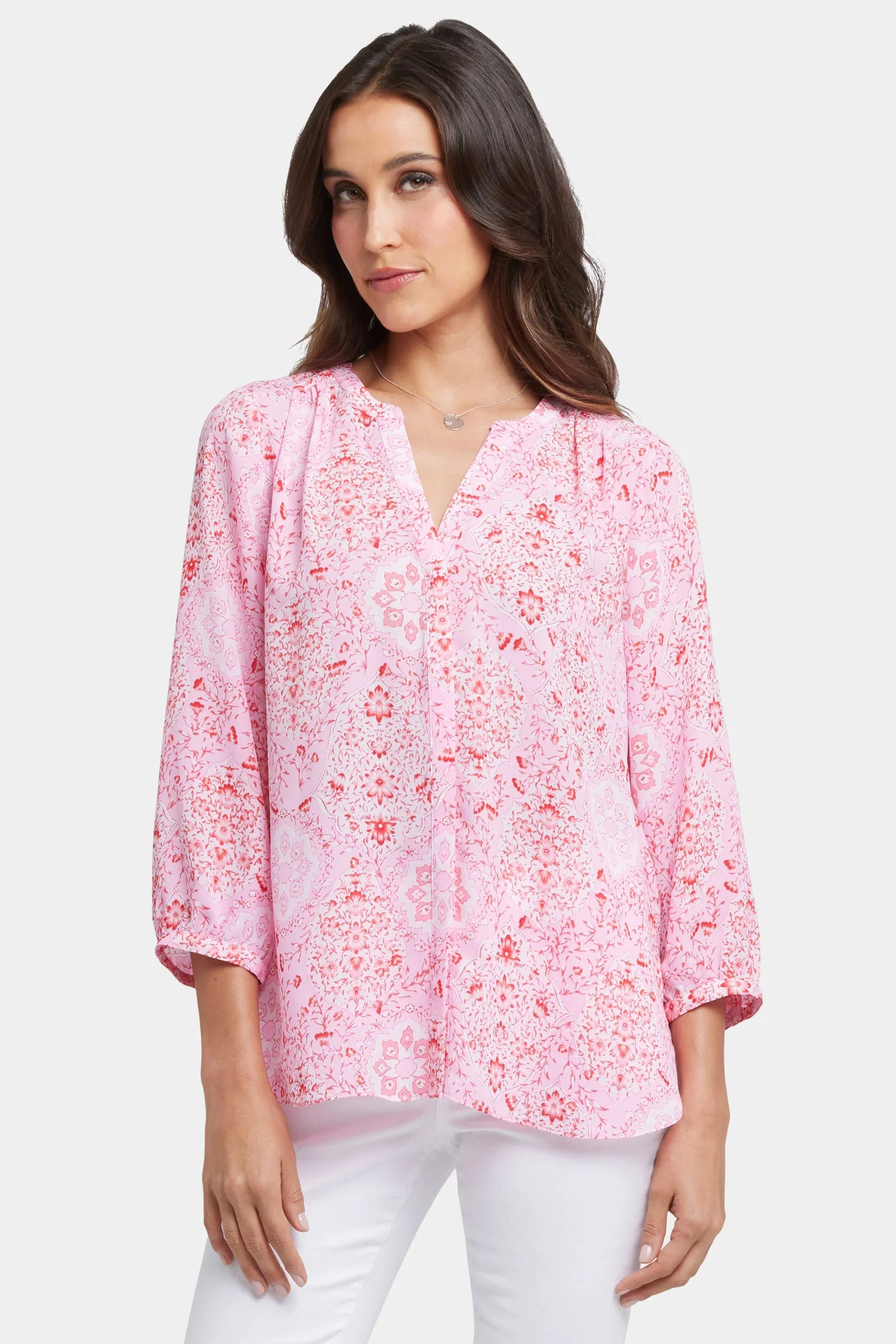 Pintuck Blouse - Isla Magica sold by NYDJ product image thumbnail 4