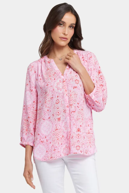 Pintuck Blouse - Isla Magica sold by NYDJ