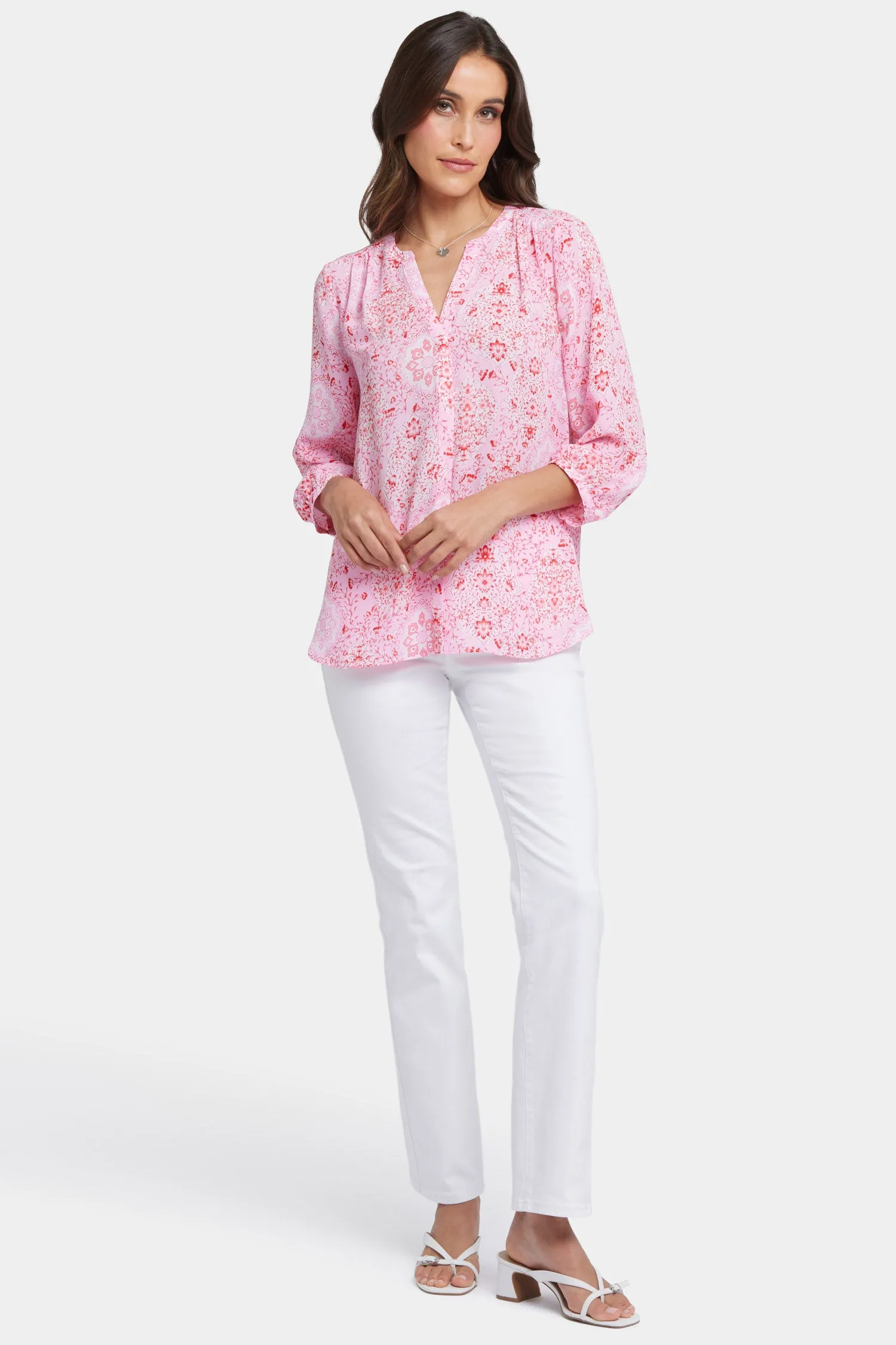 Pintuck Blouse - Isla Magica sold by NYDJ product image thumbnail 5