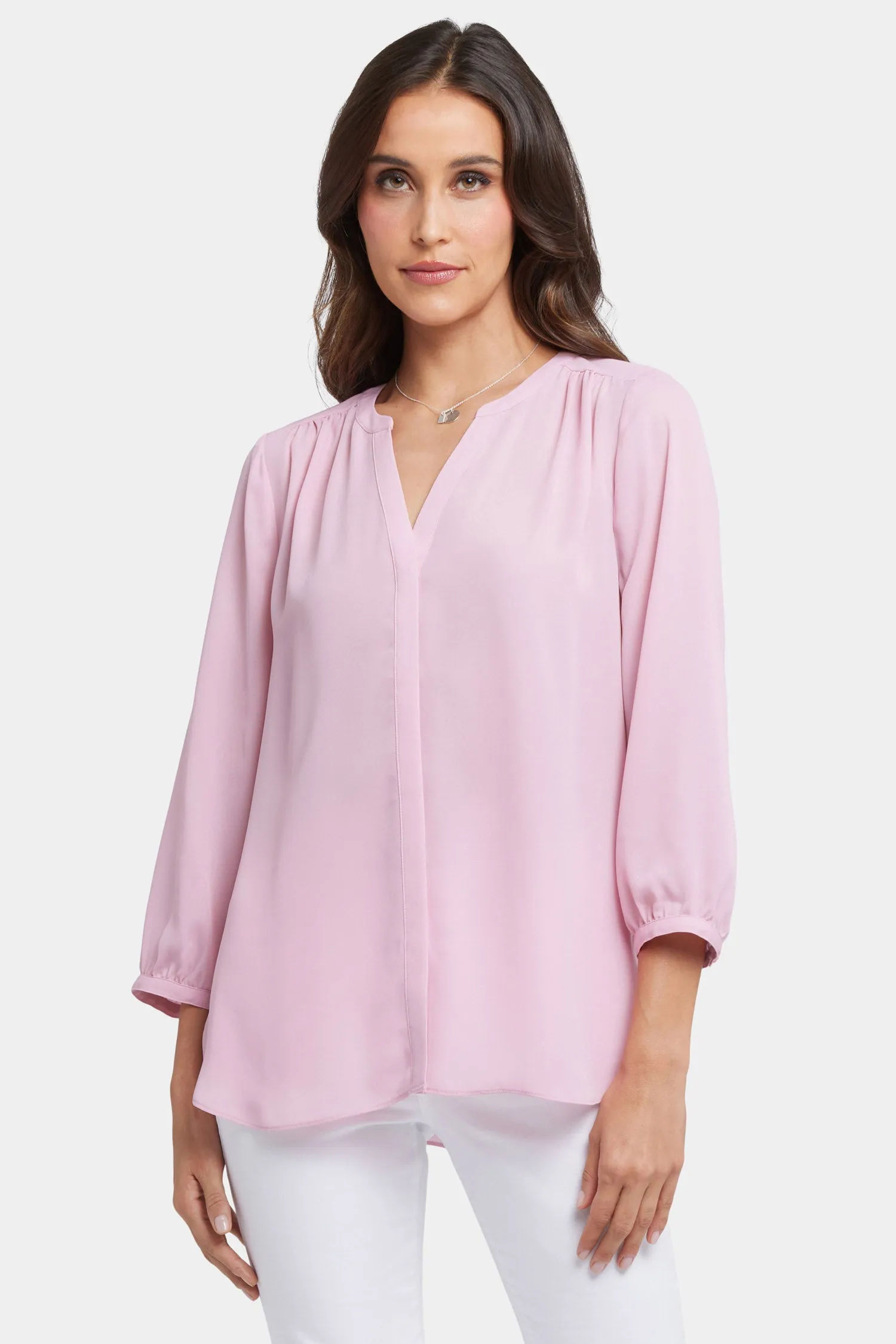 Pintuck Blouse - Pink Nectar sold by NYDJ product image thumbnail 4