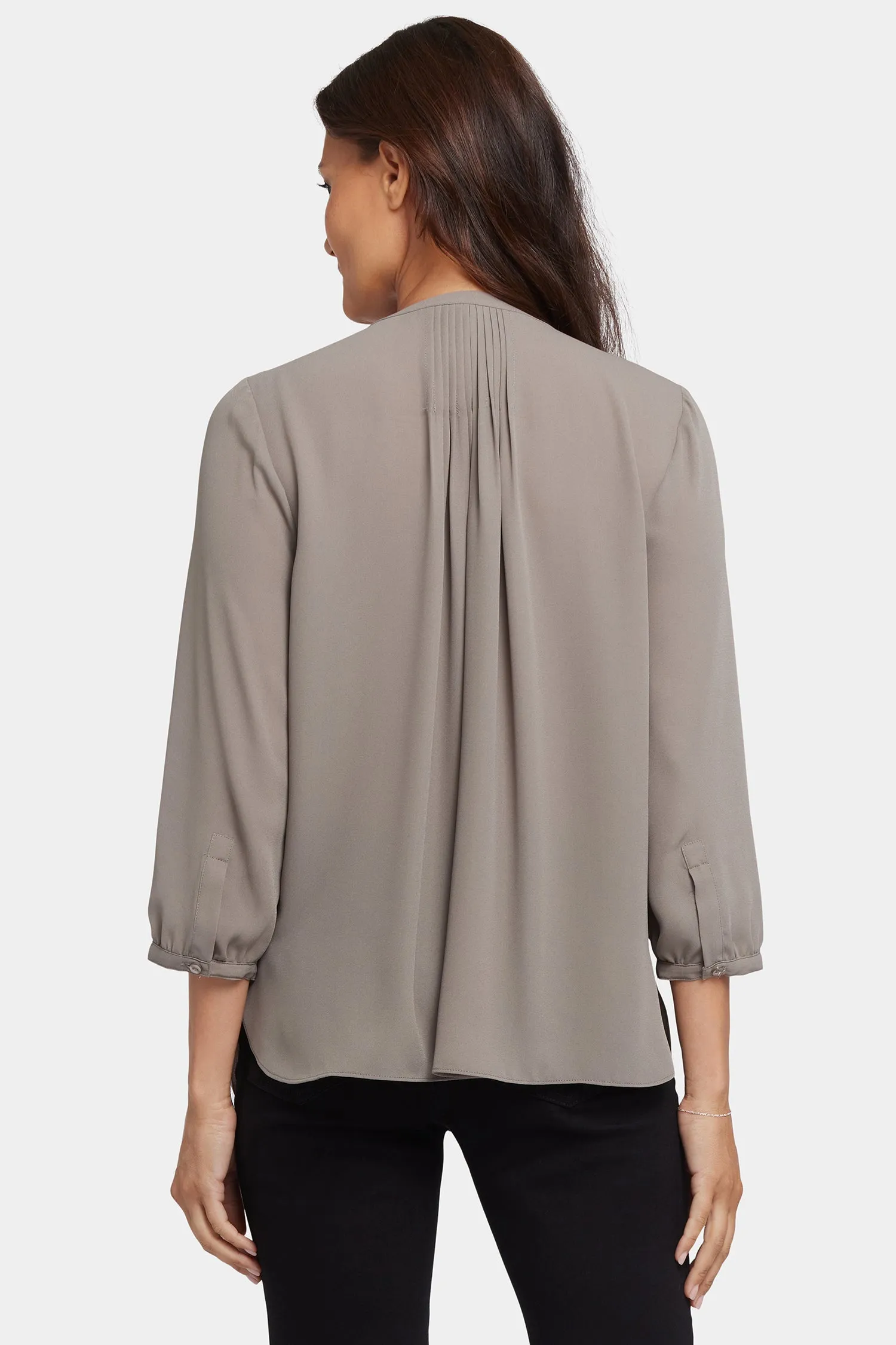 Pintuck Blouse - Saddlewood sold by NYDJ product image thumbnail 2