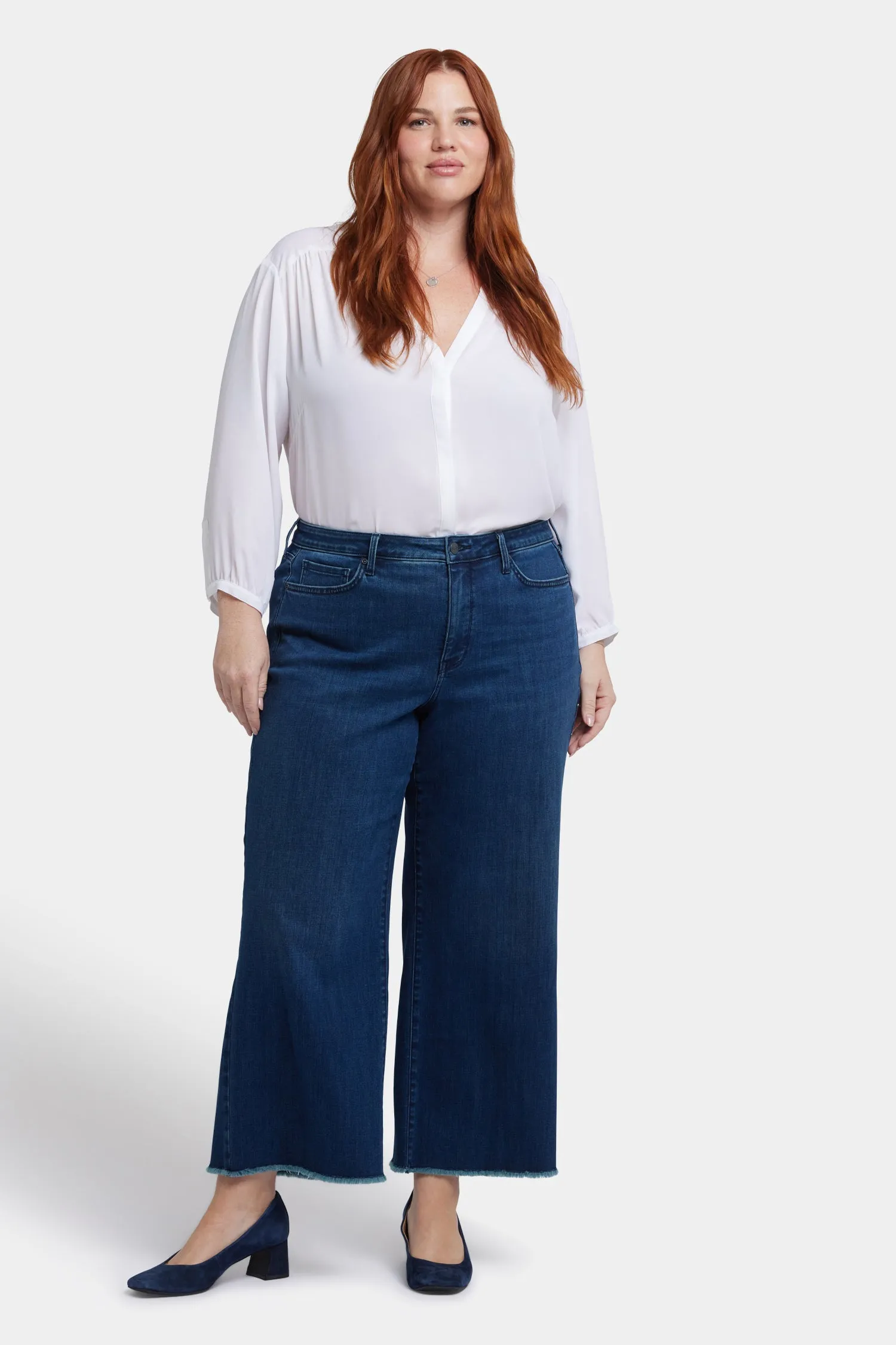 Teresa Wide Leg Ankle Jeans In Plus Size - Ibiza Blues sold by NYDJ