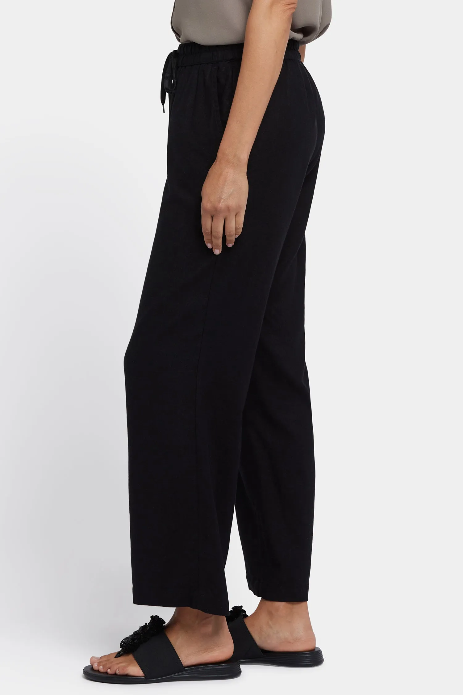 Relaxed Drawstring Pull-On Pants In Petite - Black sold by NYDJ product image thumbnail 3