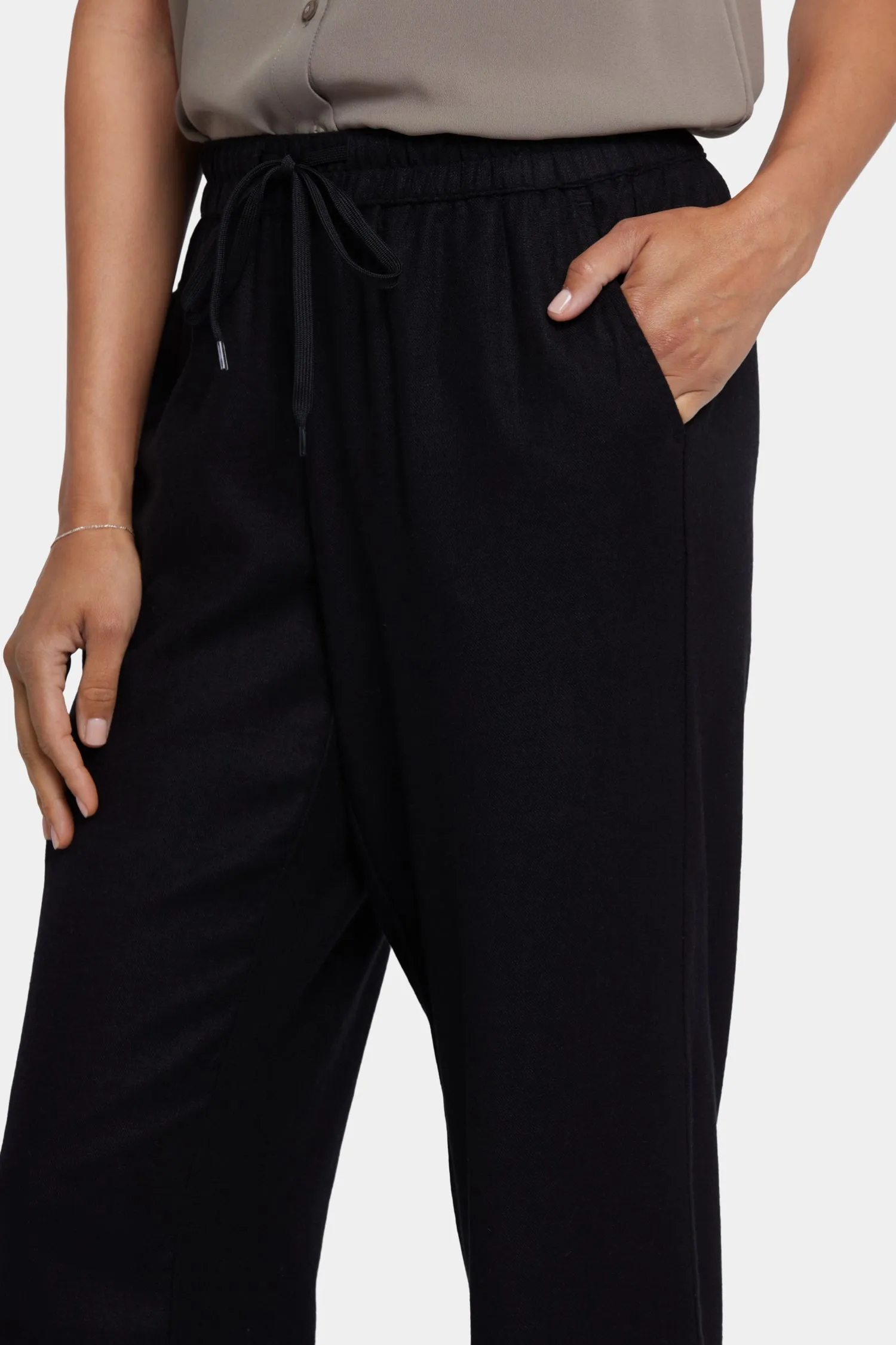Relaxed Drawstring Pull-On Pants In Petite - Black sold by NYDJ product image thumbnail 5