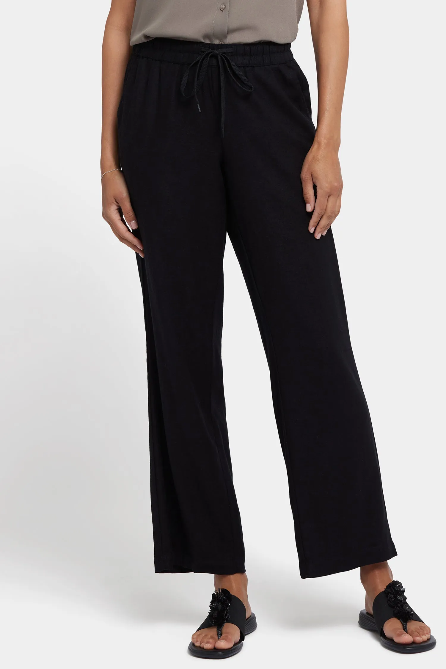 Relaxed Drawstring Pull-On Pants In Petite - Black sold by NYDJ product image thumbnail 4