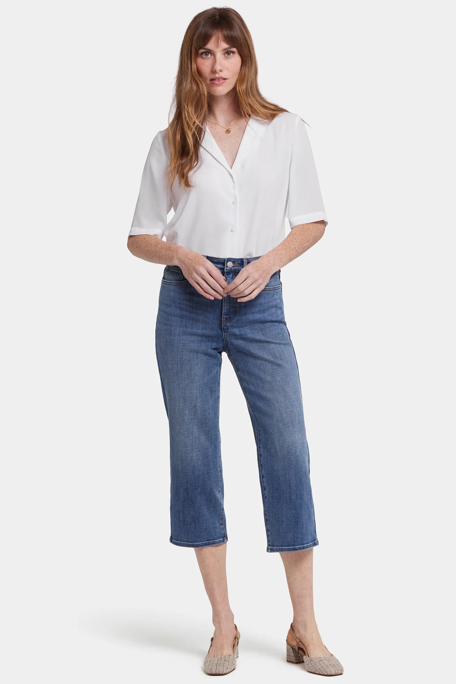 Joni Relaxed Capri Jeans In Petite - Majorca Bay sold by NYDJ product image thumbnail 4