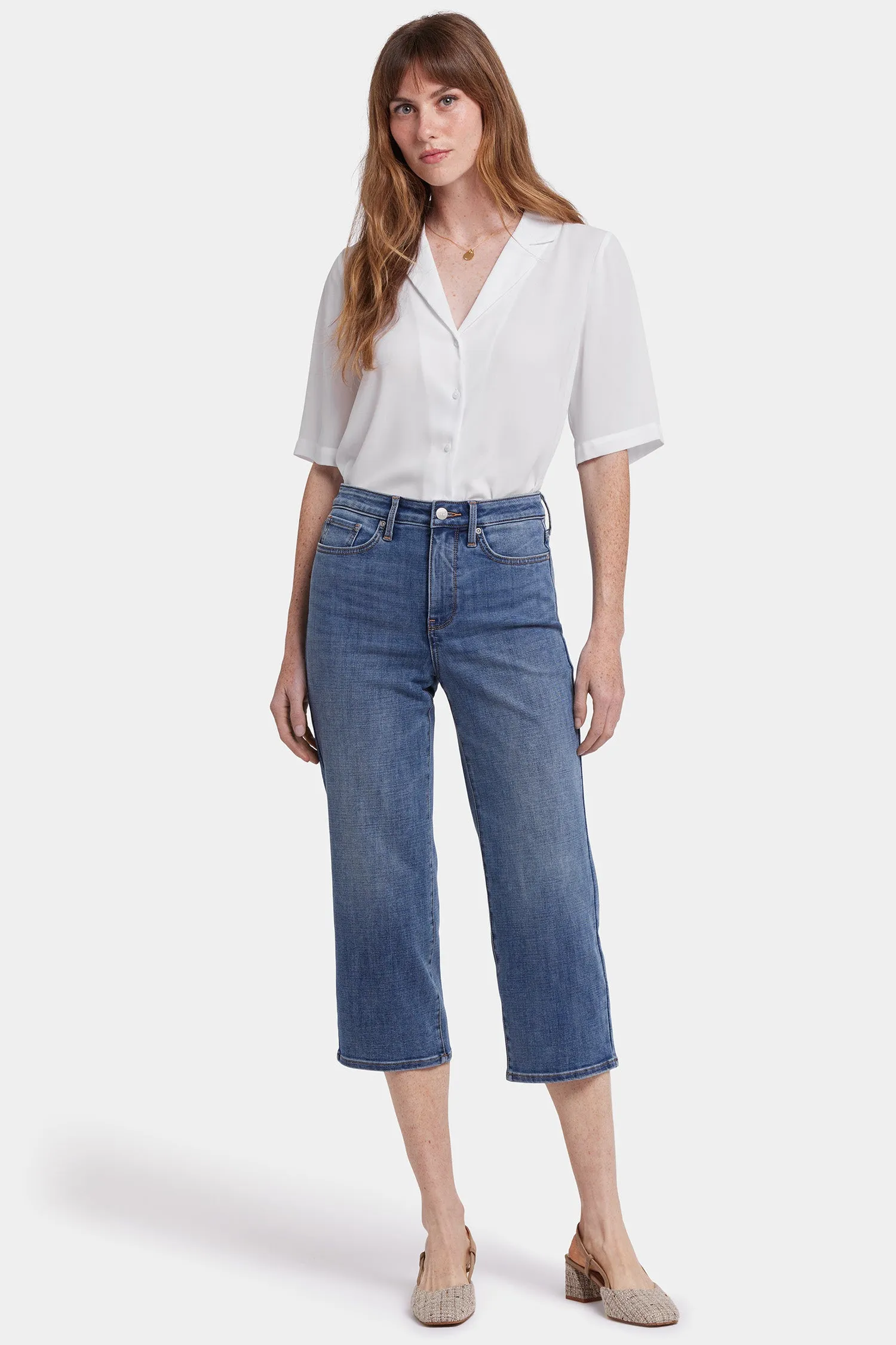 Joni Relaxed Capri Jeans In Petite - Majorca Bay sold by NYDJ