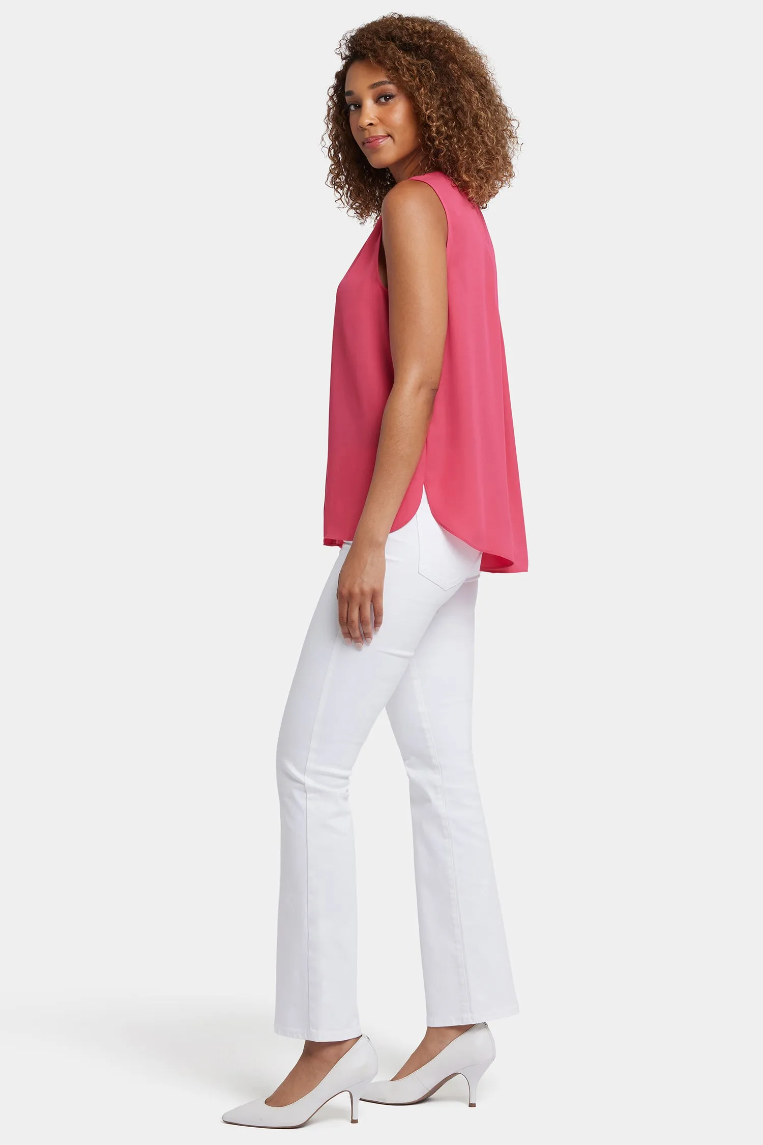 Sleeveless Pintuck Blouse - Watermelon sold by NYDJ product image thumbnail 3