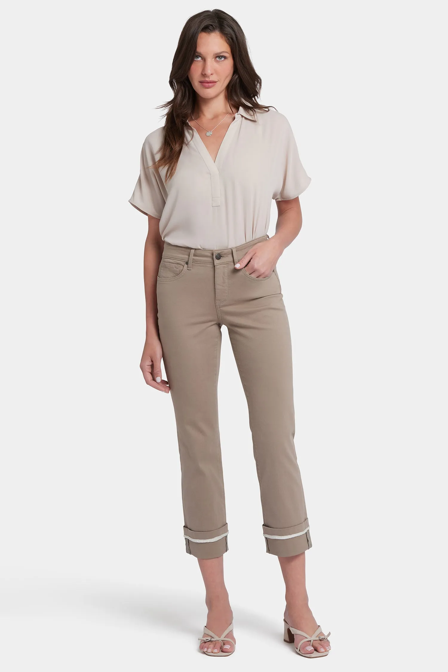 Marilyn Straight Ankle Jeans - Saddlewood sold by NYDJ product image thumbnail 4