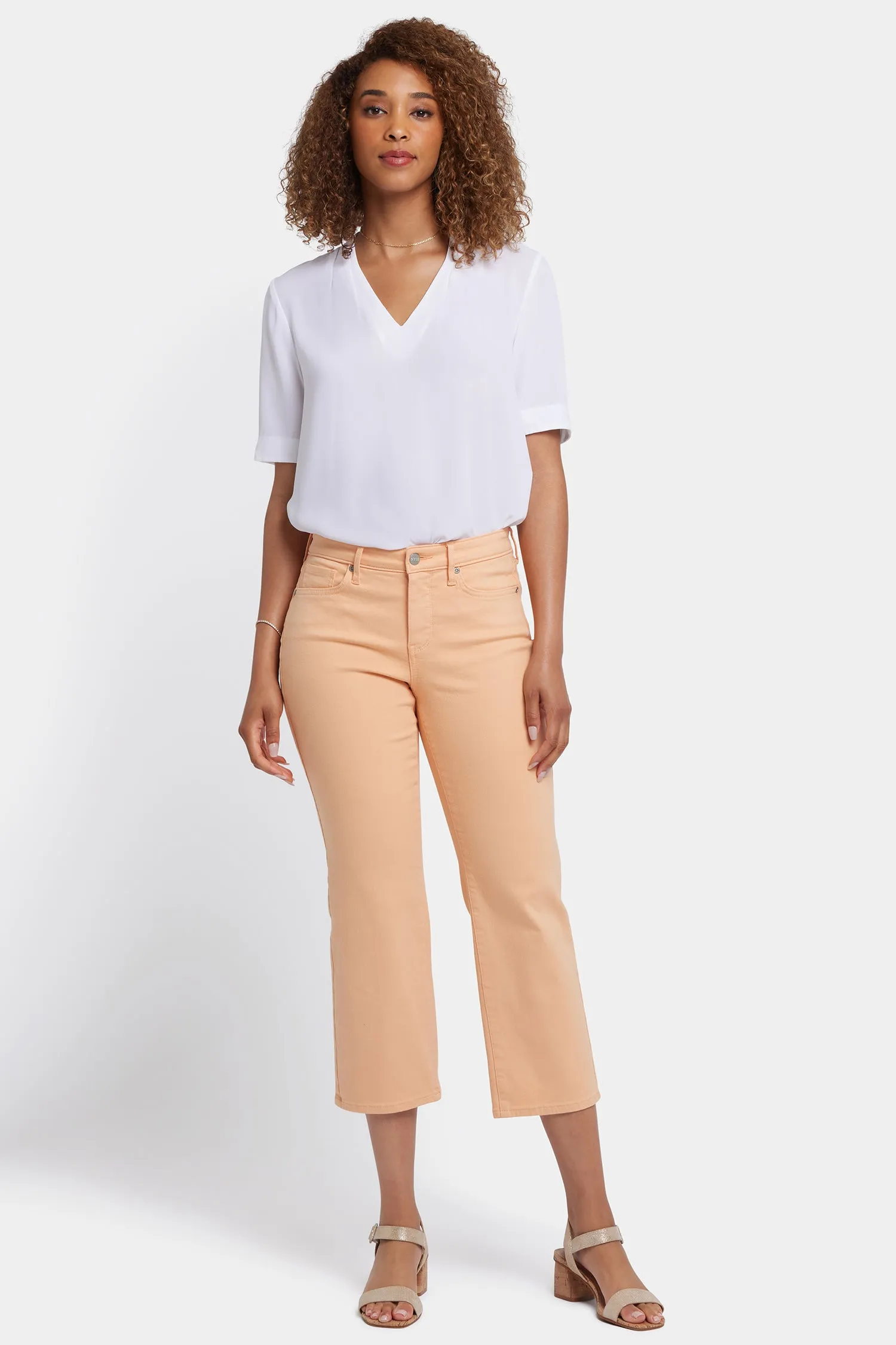 Relaxed Piper Crop Jeans - Apricot Nectar sold by NYDJ