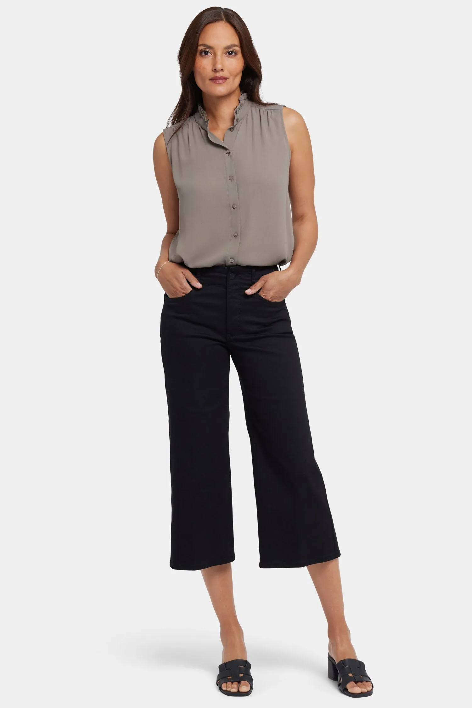 Brigitte Wide Leg Capri Jeans - Black sold by NYDJ product image thumbnail 4
