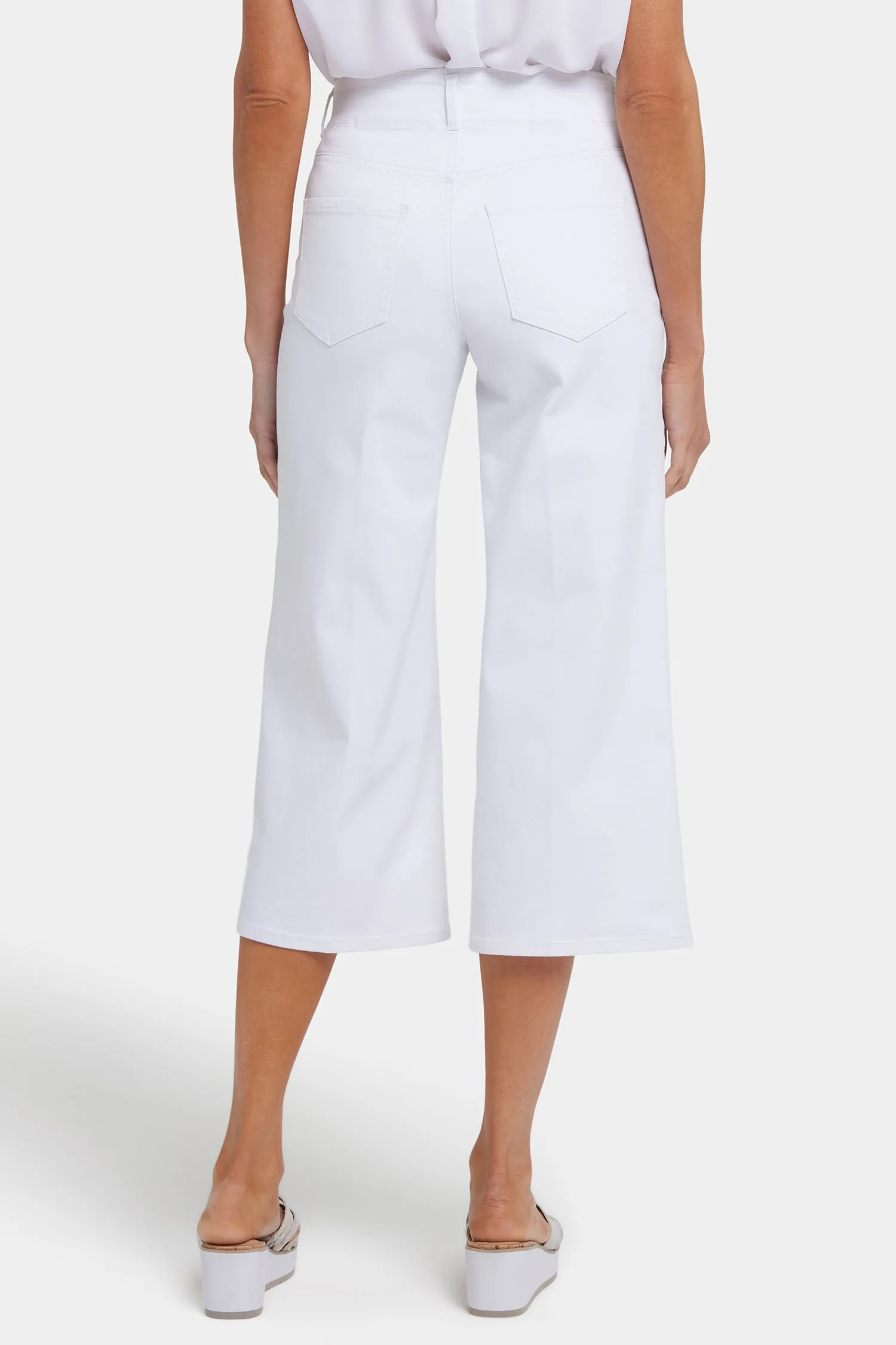 Brigitte Wide Leg Capri Jeans - Optic White sold by NYDJ product image thumbnail 2