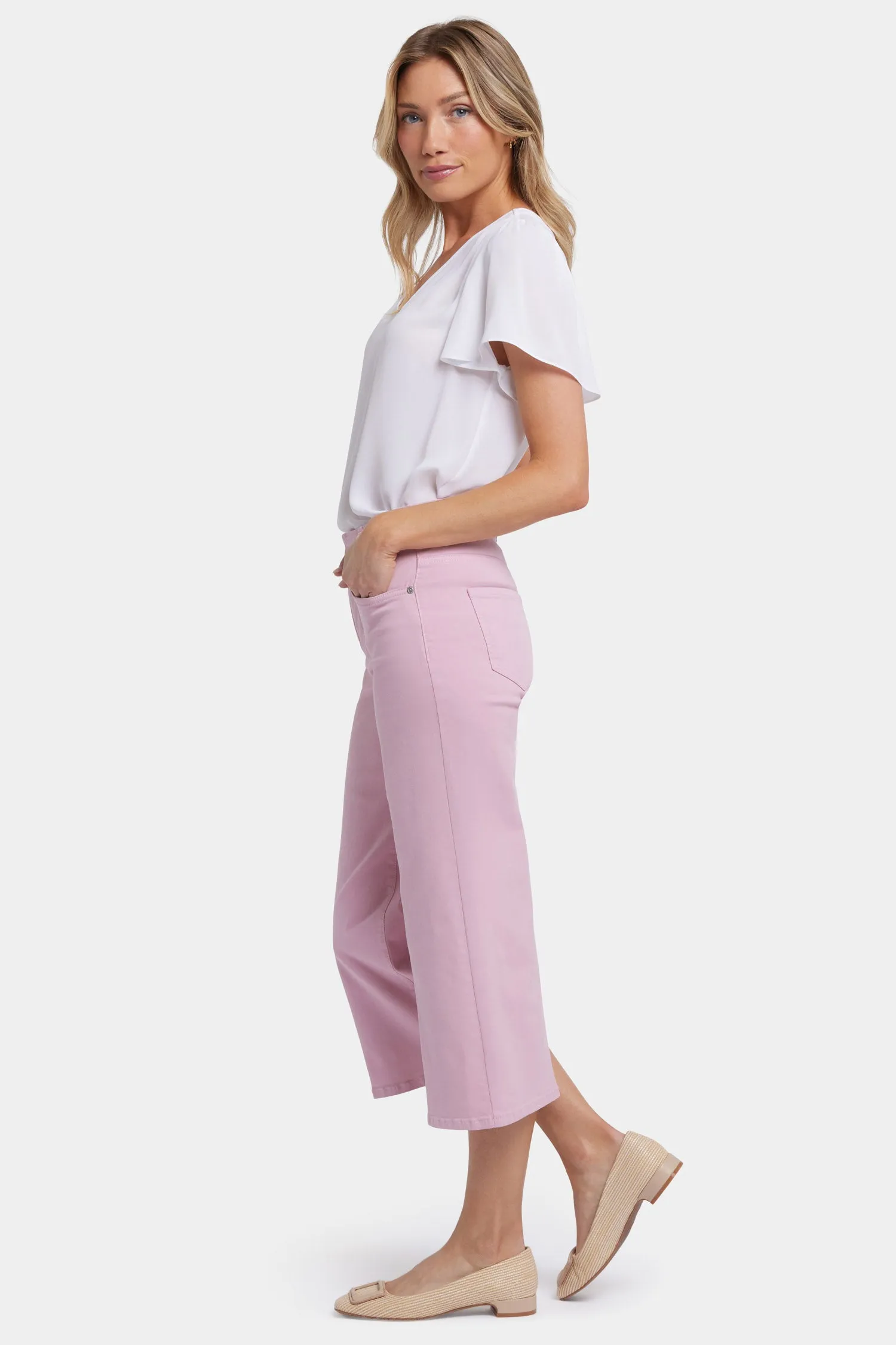 Brigitte Wide Leg Capri Jeans - Pink Nectar sold by NYDJ product image thumbnail 5