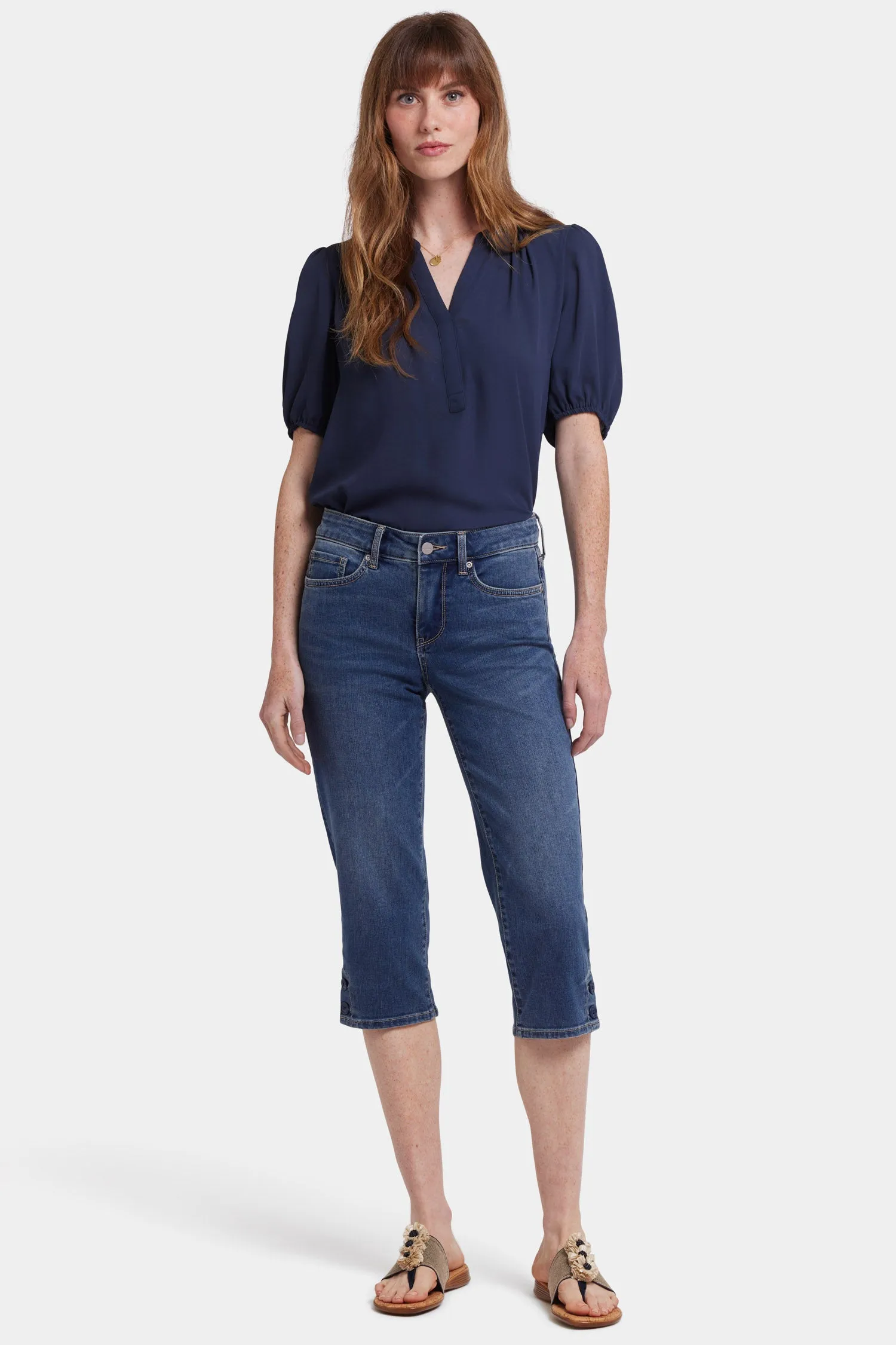 Marilyn Straight Crop Jeans - Valencia Surf sold by NYDJ product image thumbnail 4