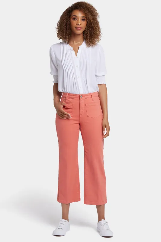 Coco Relaxed Wide Leg Crop Jeans - Coral Haze sold by NYDJ