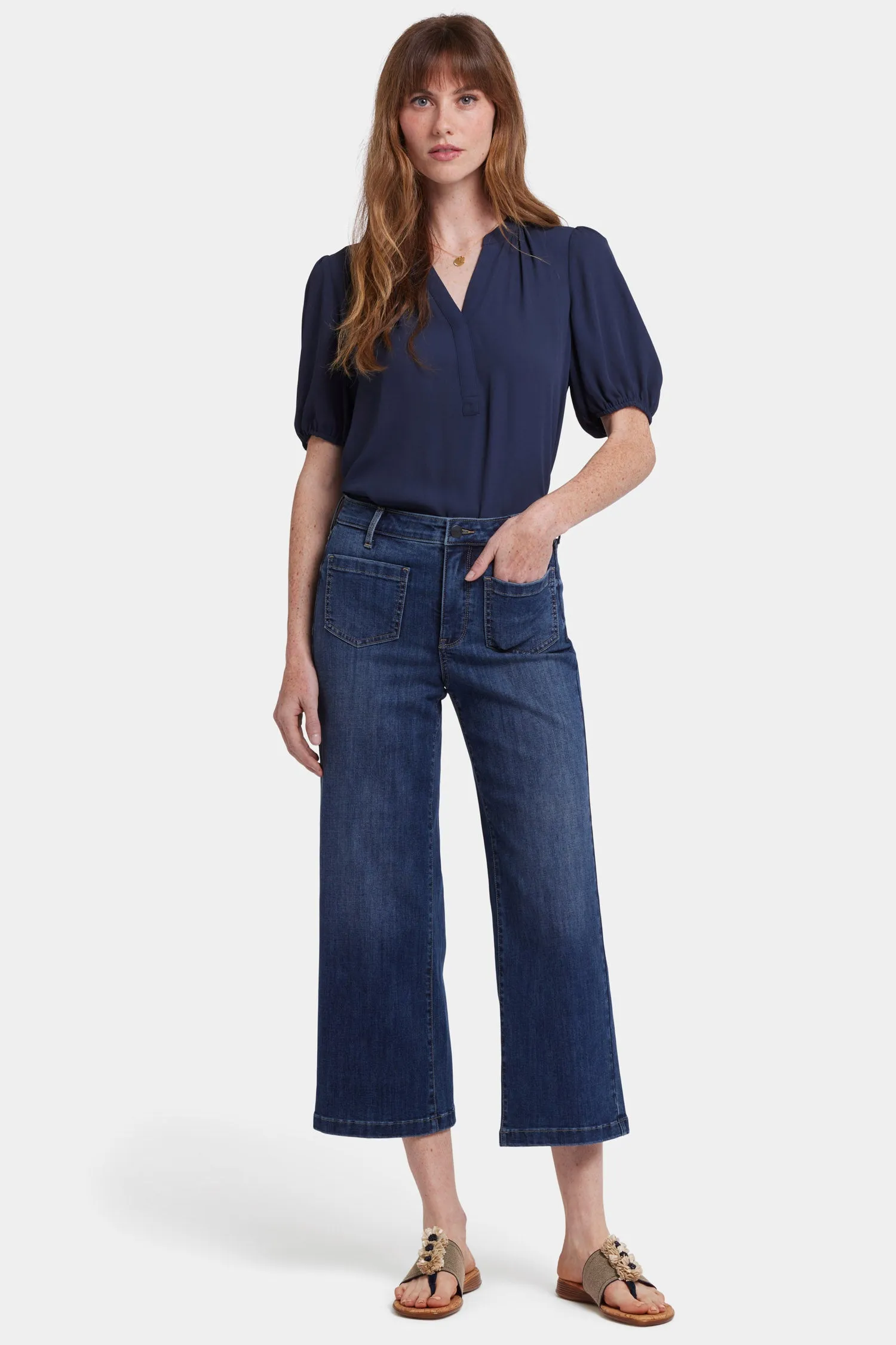 Coco Relaxed Wide Leg Crop Jeans - Rio Rapids sold by NYDJ product image thumbnail 4