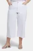 Brigitte Wide Leg Capri Jeans In Plus Size - Optic White sold by NYDJ