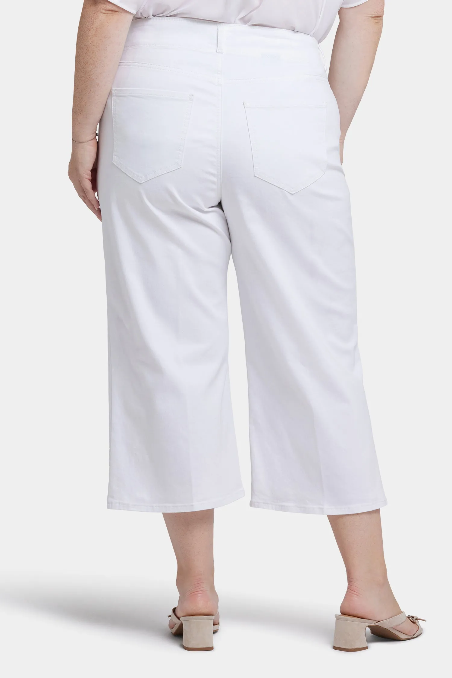 Brigitte Wide Leg Capri Jeans In Plus Size - Optic White sold by NYDJ product image thumbnail 2