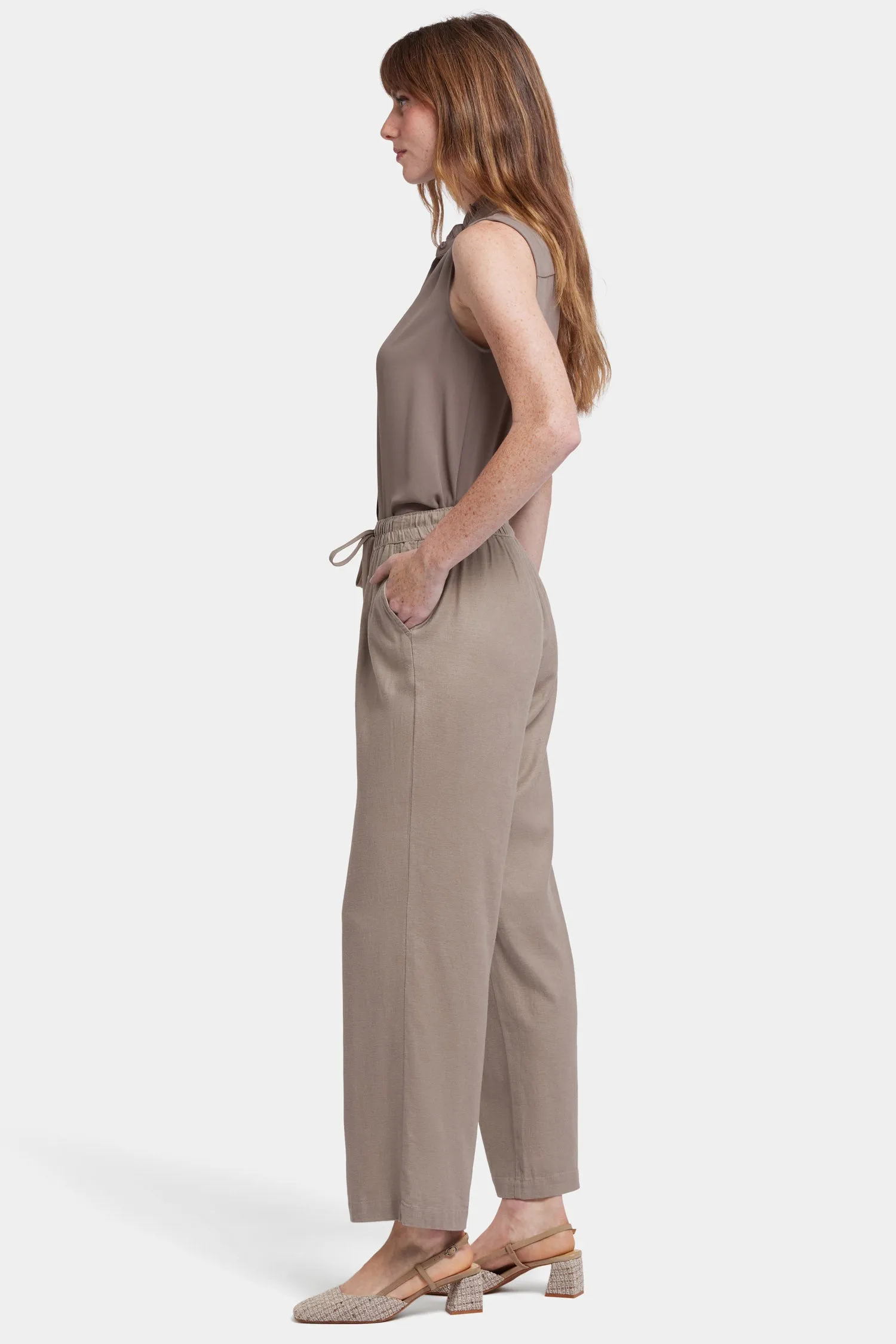 Relaxed Drawstring Pull-On Pants - Saddlewood sold by NYDJ product image thumbnail 5