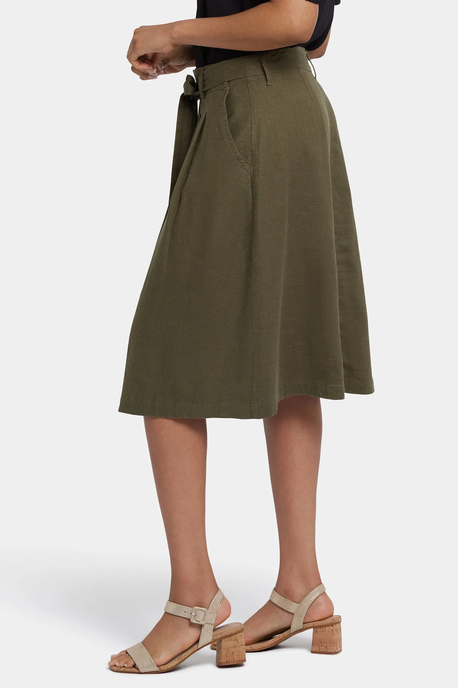 Button Front Midi Skirt - Bay Leaf sold by NYDJ product image thumbnail 3