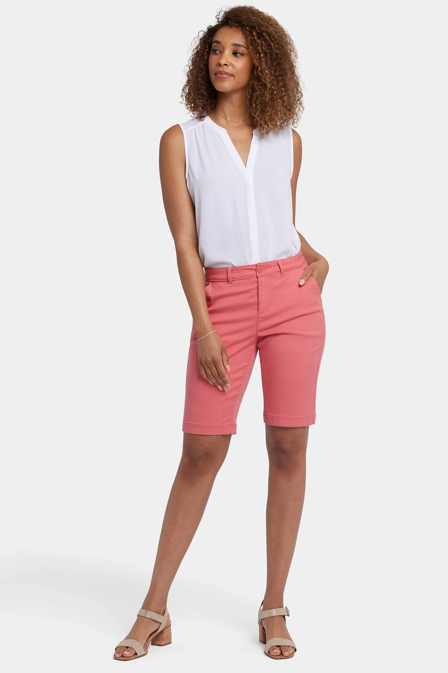 Bermuda Shorts - Spiced Coral sold by NYDJ
