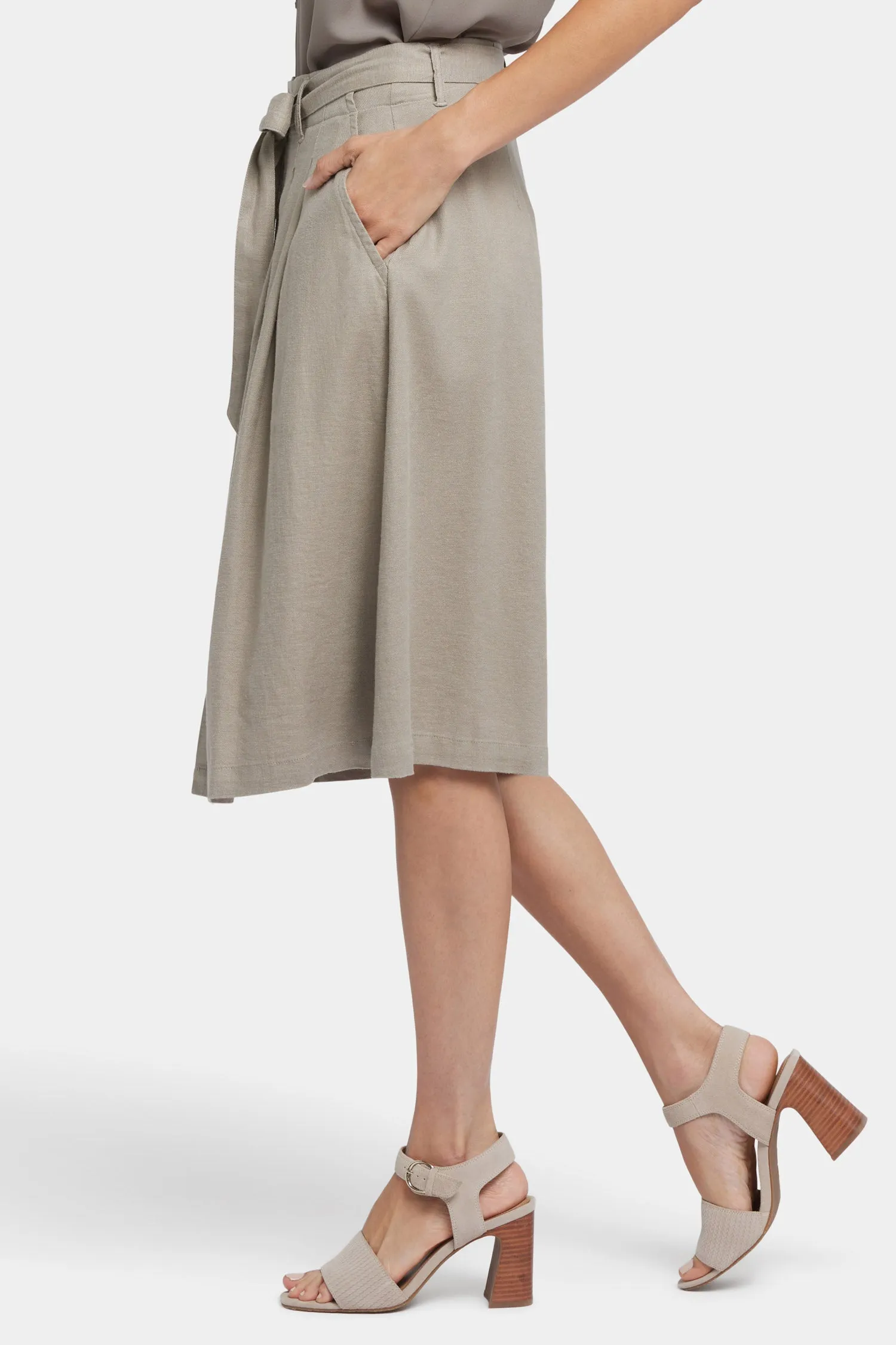 Button Front Midi Skirt - Saddlewood sold by NYDJ product image thumbnail 3