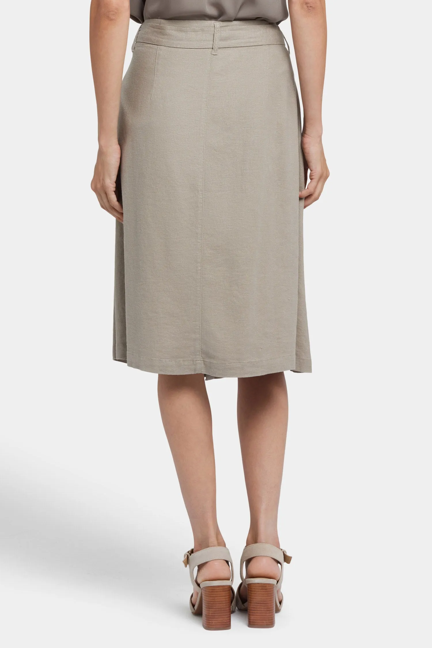 Button Front Midi Skirt - Saddlewood sold by NYDJ product image thumbnail 2