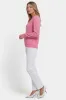 Cashmere Classic V-Neck Sweater - Heather Pink sold by NYDJ