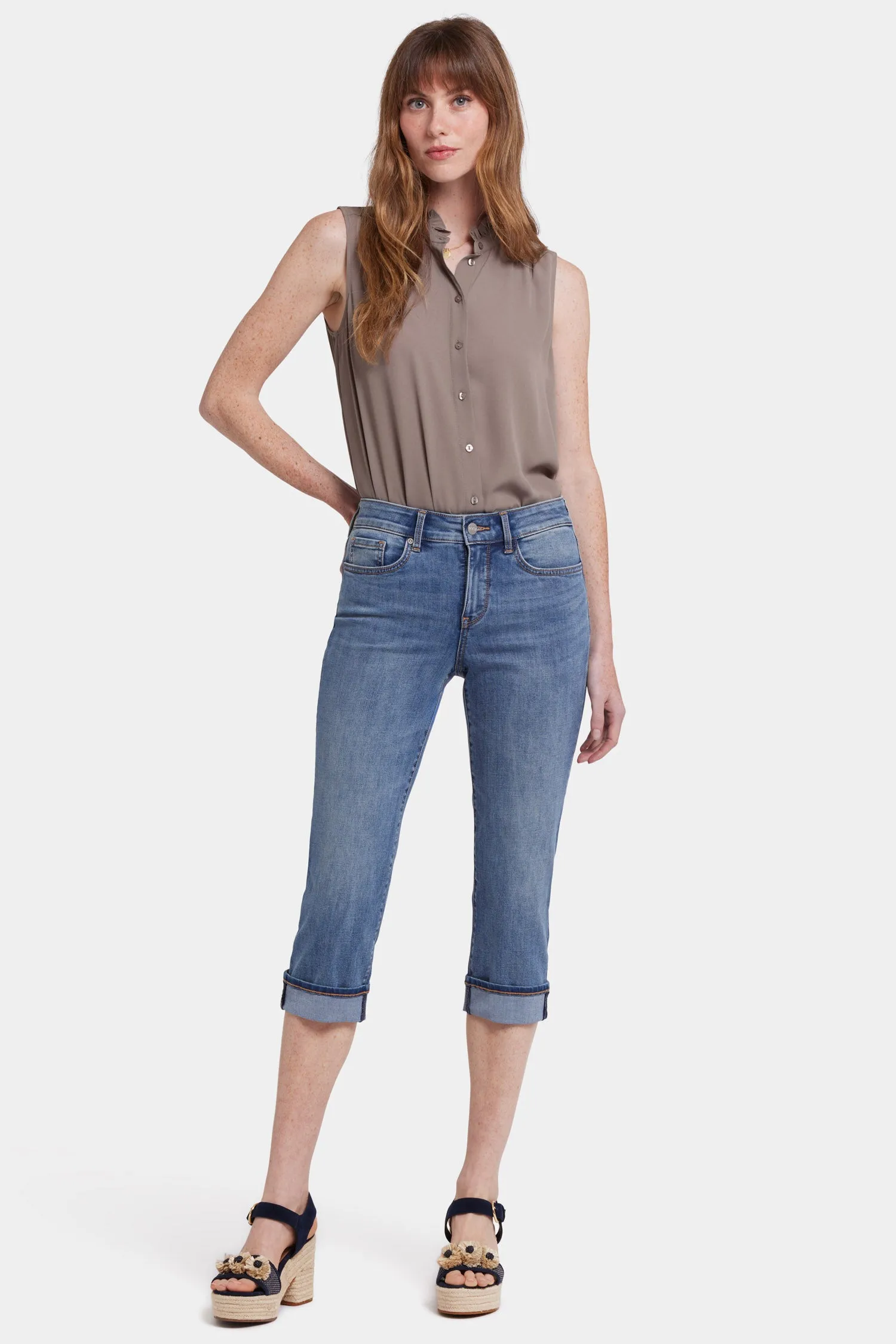 Marilyn Straight Crop Jeans - Majorca Bay sold by NYDJ