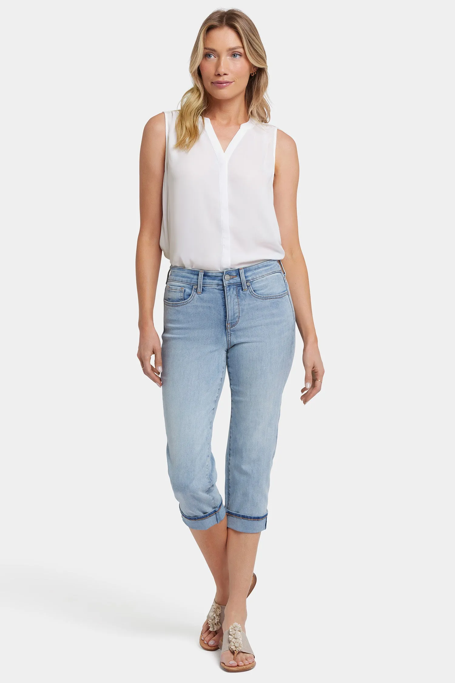 Marilyn Straight Crop Jeans In Petite - Santiago Sea sold by NYDJ product image thumbnail 4