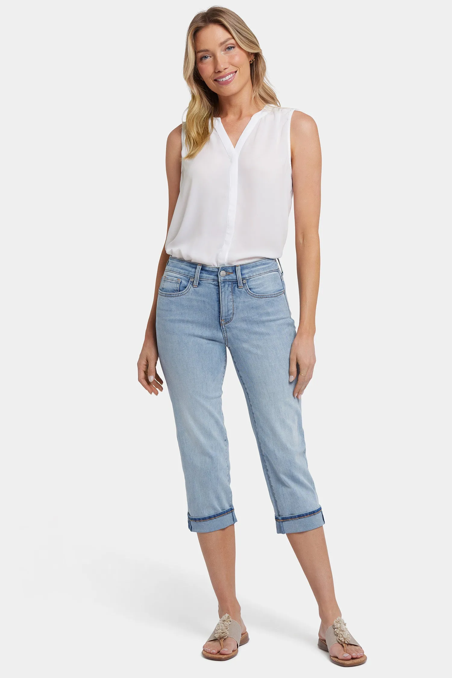 Marilyn Straight Crop Jeans In Petite - Santiago Sea sold by NYDJ