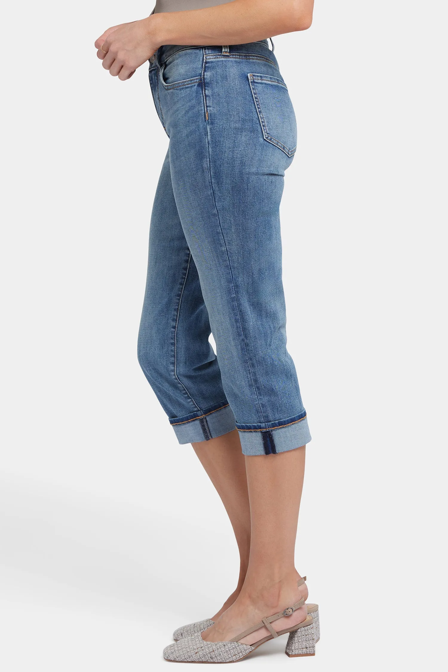 Marilyn Straight Crop Jeans In Petite - Majorca Bay sold by NYDJ product image thumbnail 3