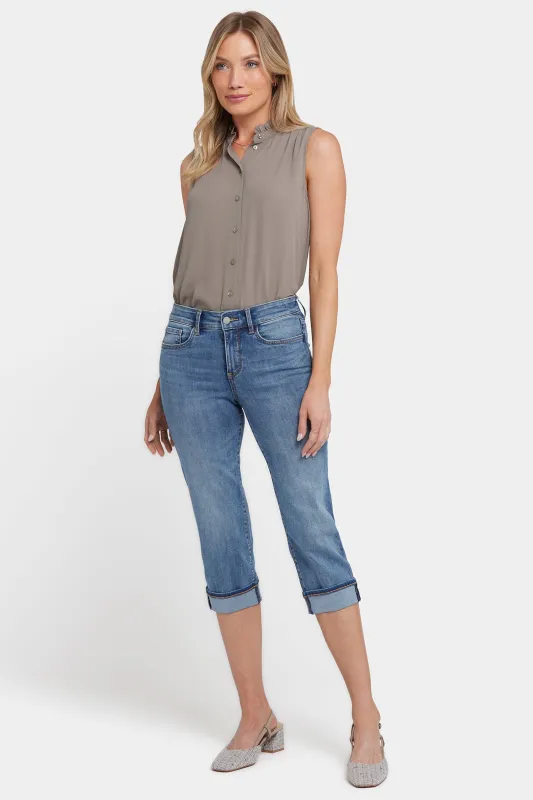 Marilyn Straight Crop Jeans In Petite - Majorca Bay sold by NYDJ