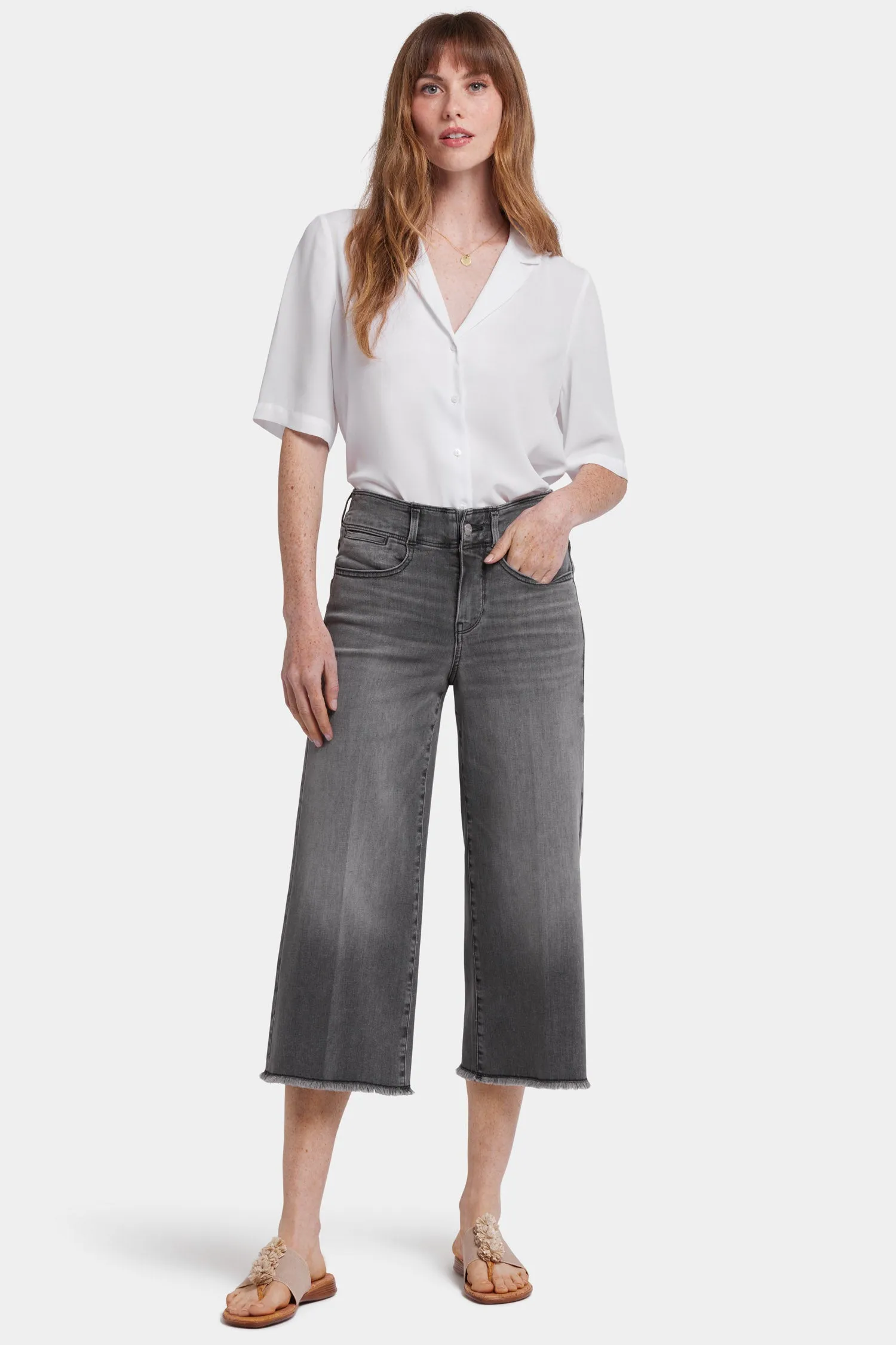 Brigitte Wide Leg Capri Jeans - Frontera Bluffs sold by NYDJ product image thumbnail 4