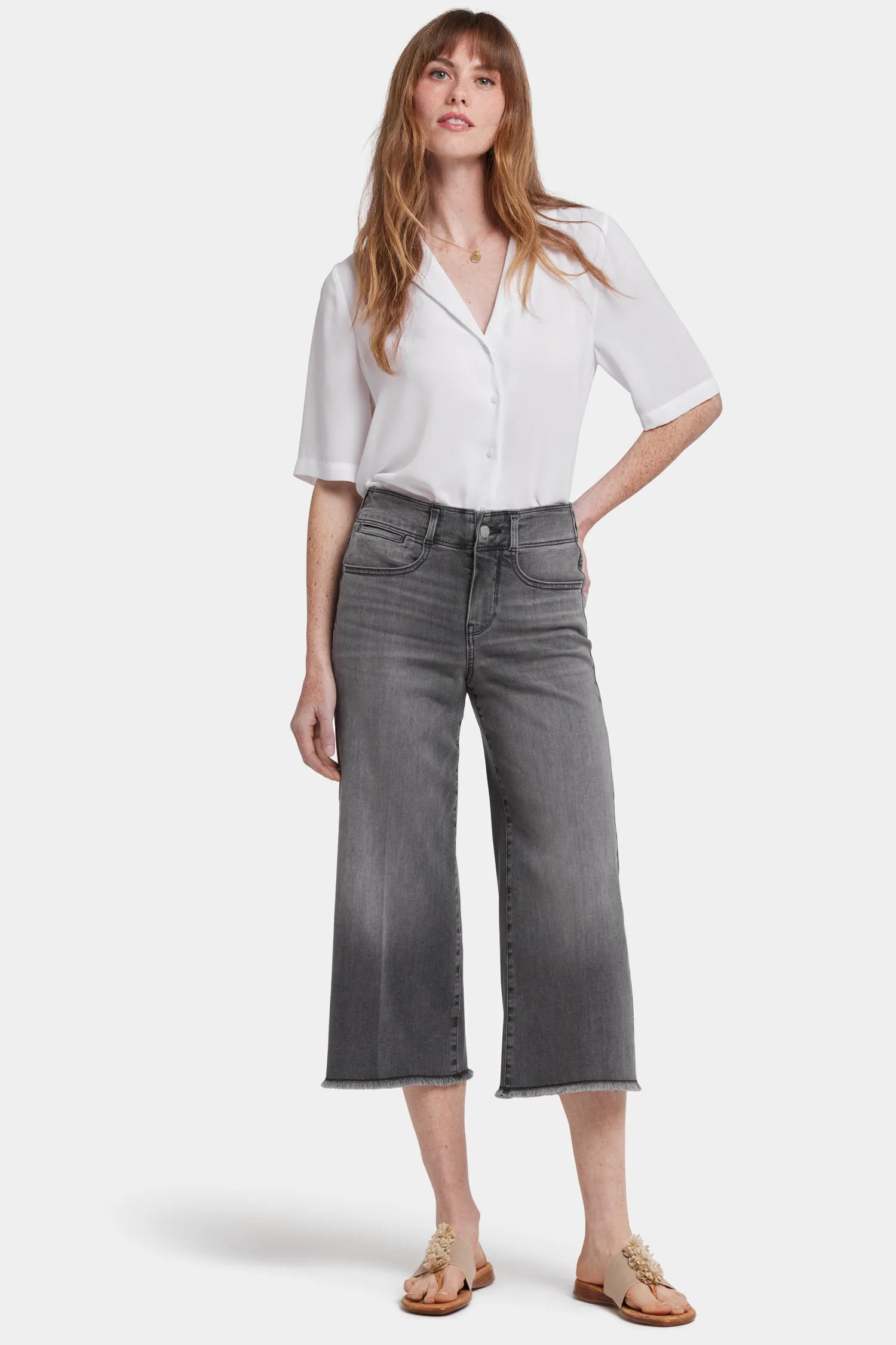 Brigitte Wide Leg Capri Jeans - Frontera Bluffs sold by NYDJ