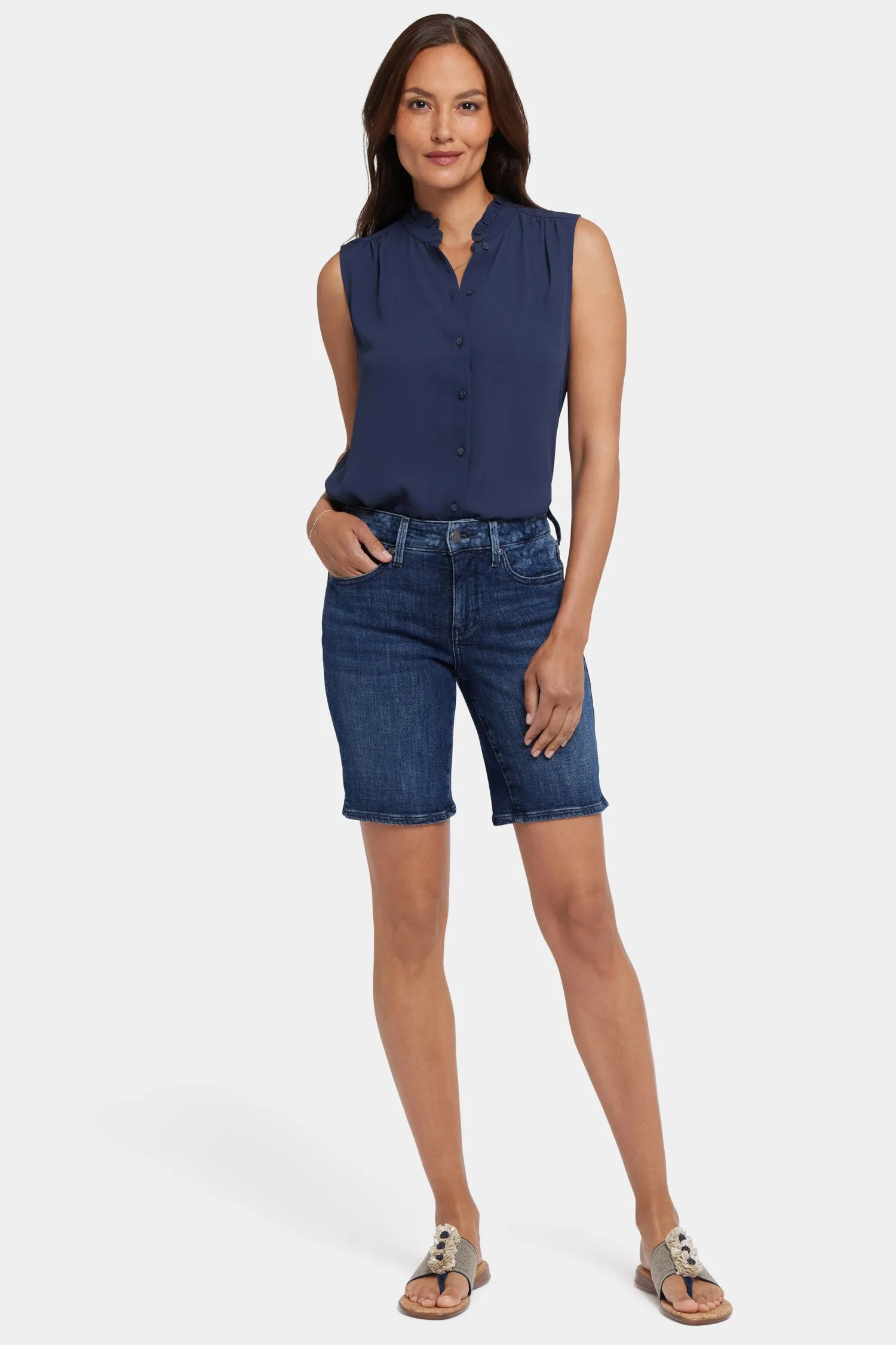 Ella Denim Shorts - Indigo Oak Park sold by NYDJ product image thumbnail 4