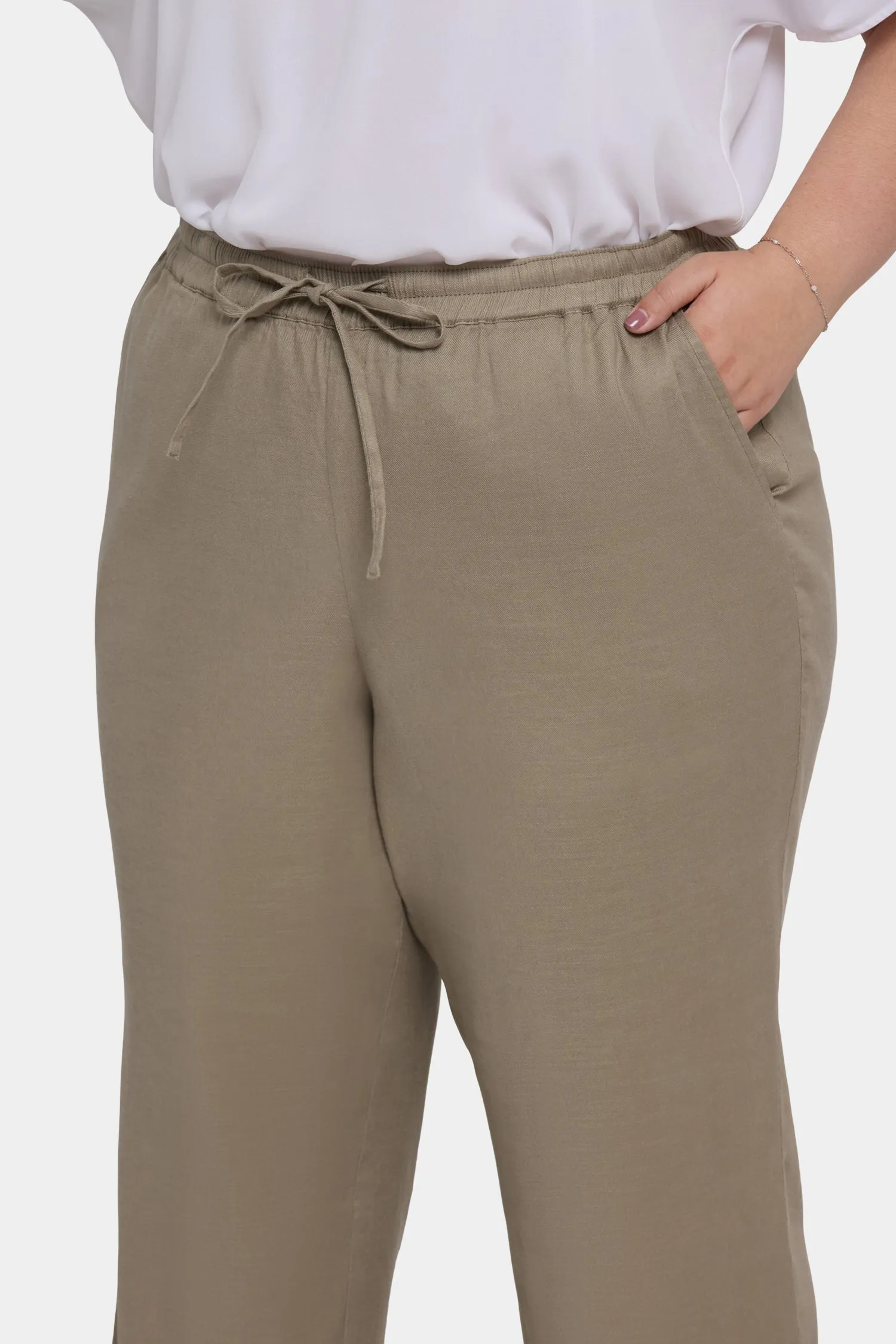 Relaxed Drawstring Pull-On Pants In Plus Size - Saddlewood sold by NYDJ product image thumbnail 5