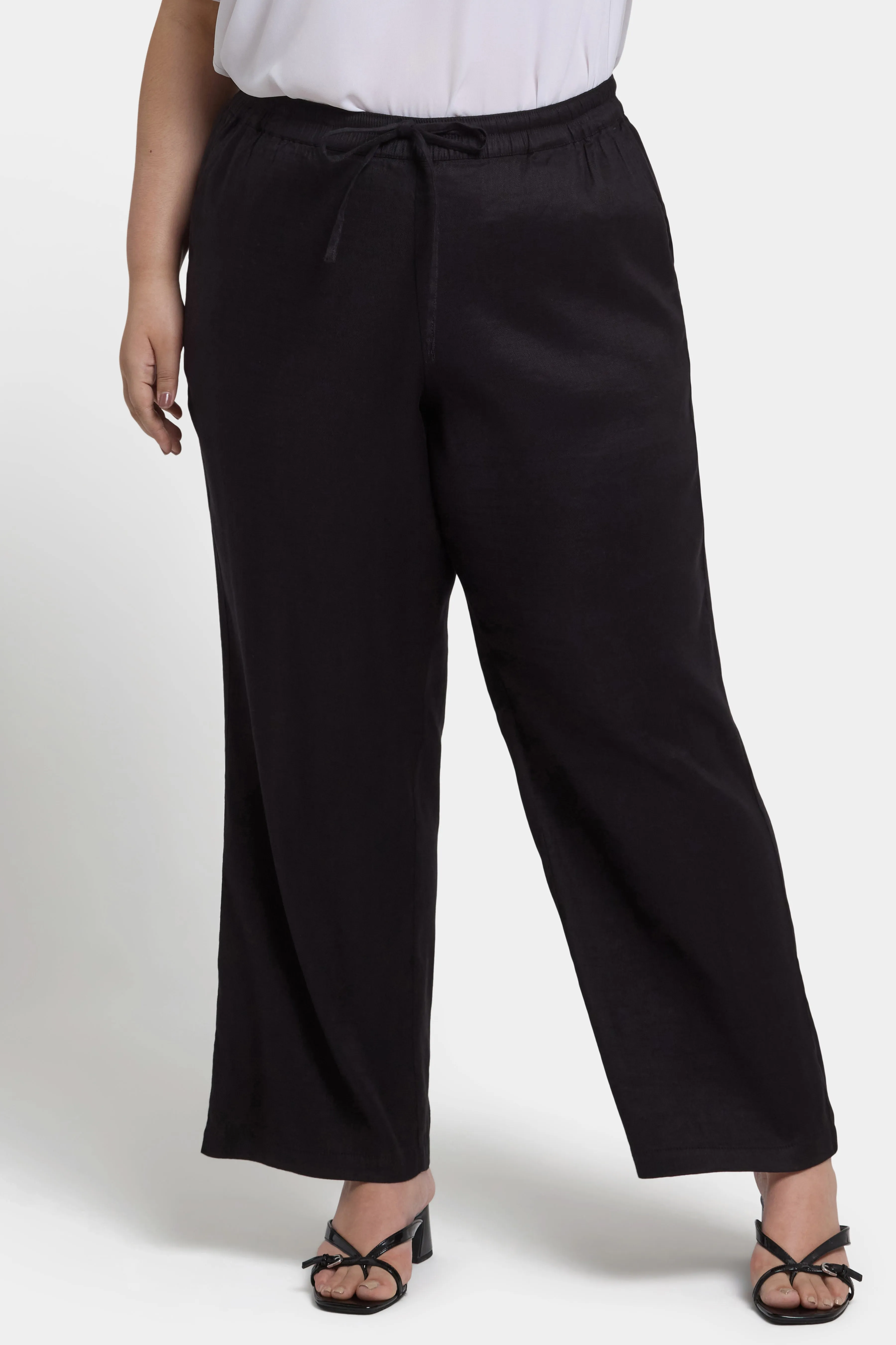 Relaxed Drawstring Pull-On Pants In Plus Size - Black sold by NYDJ product image thumbnail 4
