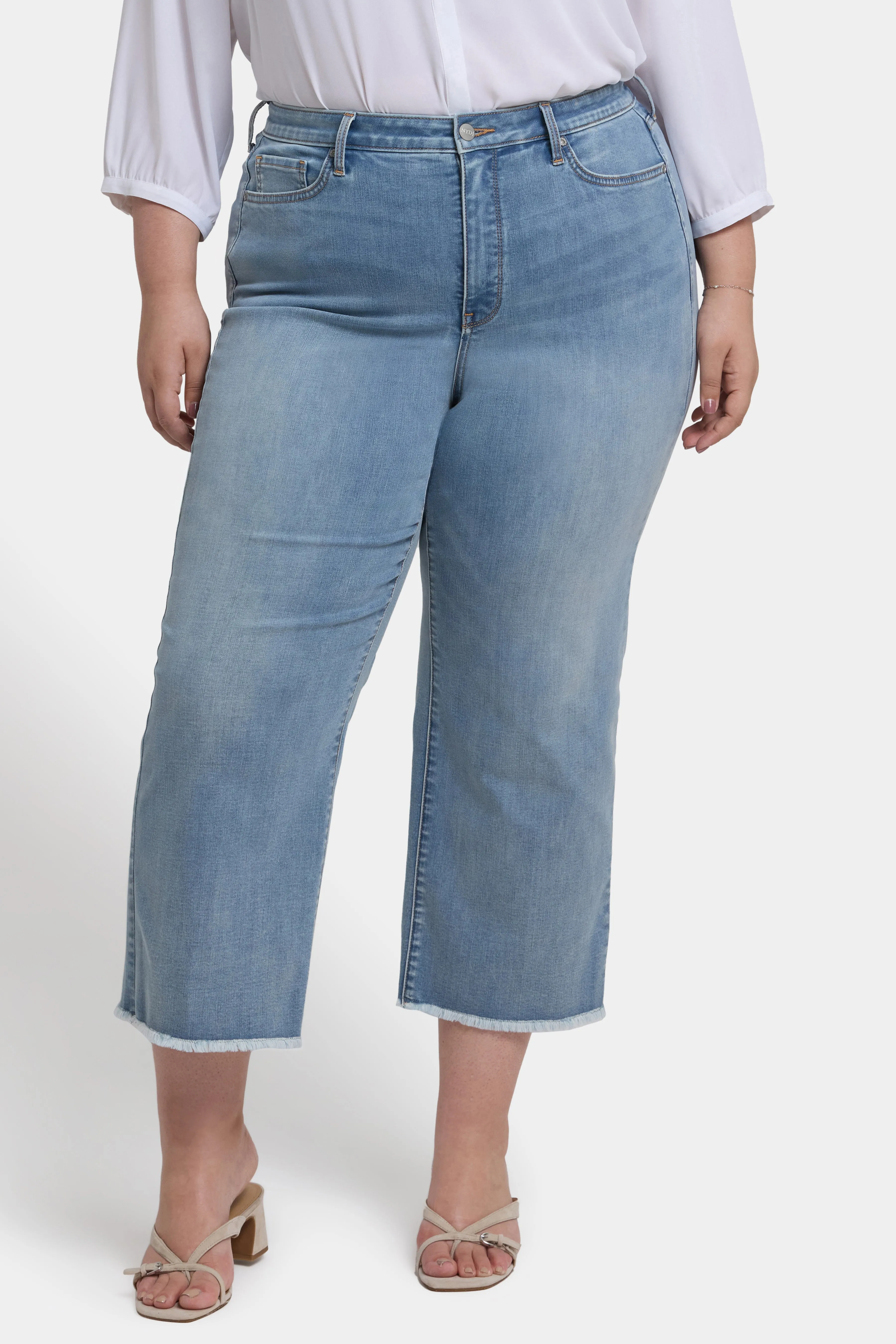 Coco Relaxed Wide Leg Crop Jeans In Plus Size - Santiago Sea sold by NYDJ product image thumbnail 4