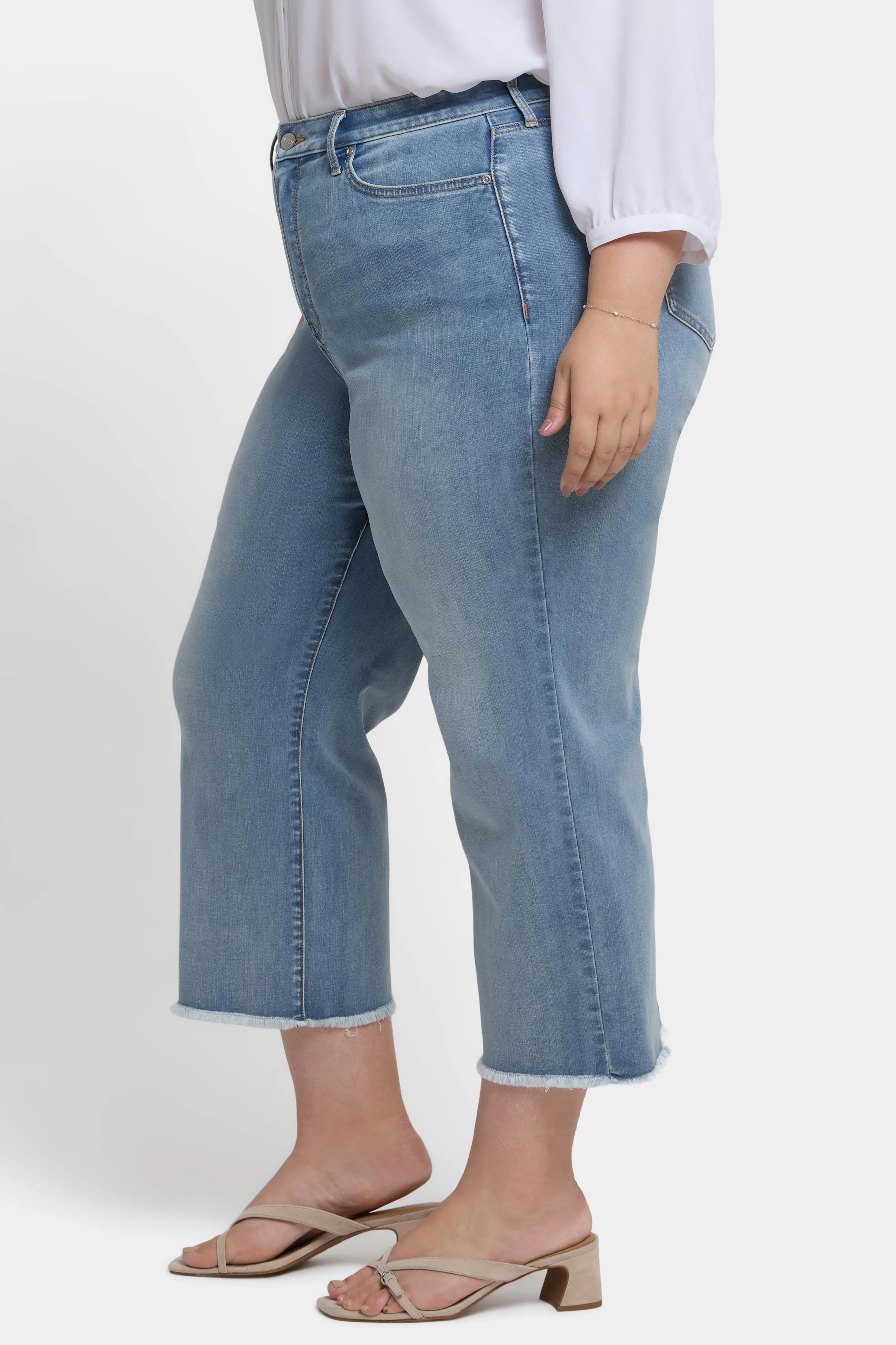 Coco Relaxed Wide Leg Crop Jeans In Plus Size - Santiago Sea sold by NYDJ product image thumbnail 3