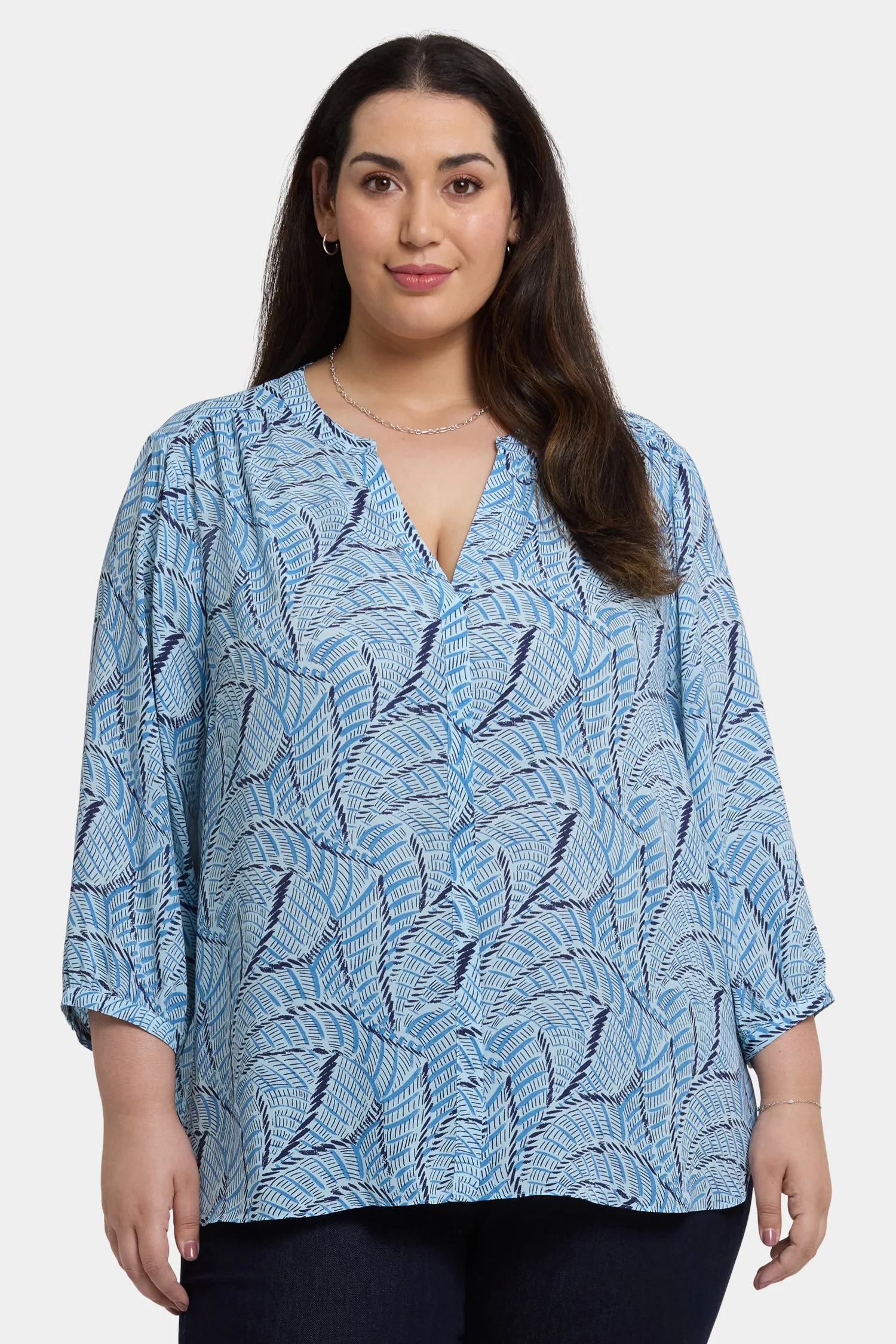 Pintuck Blouse In Plus Size - La Serena sold by NYDJ