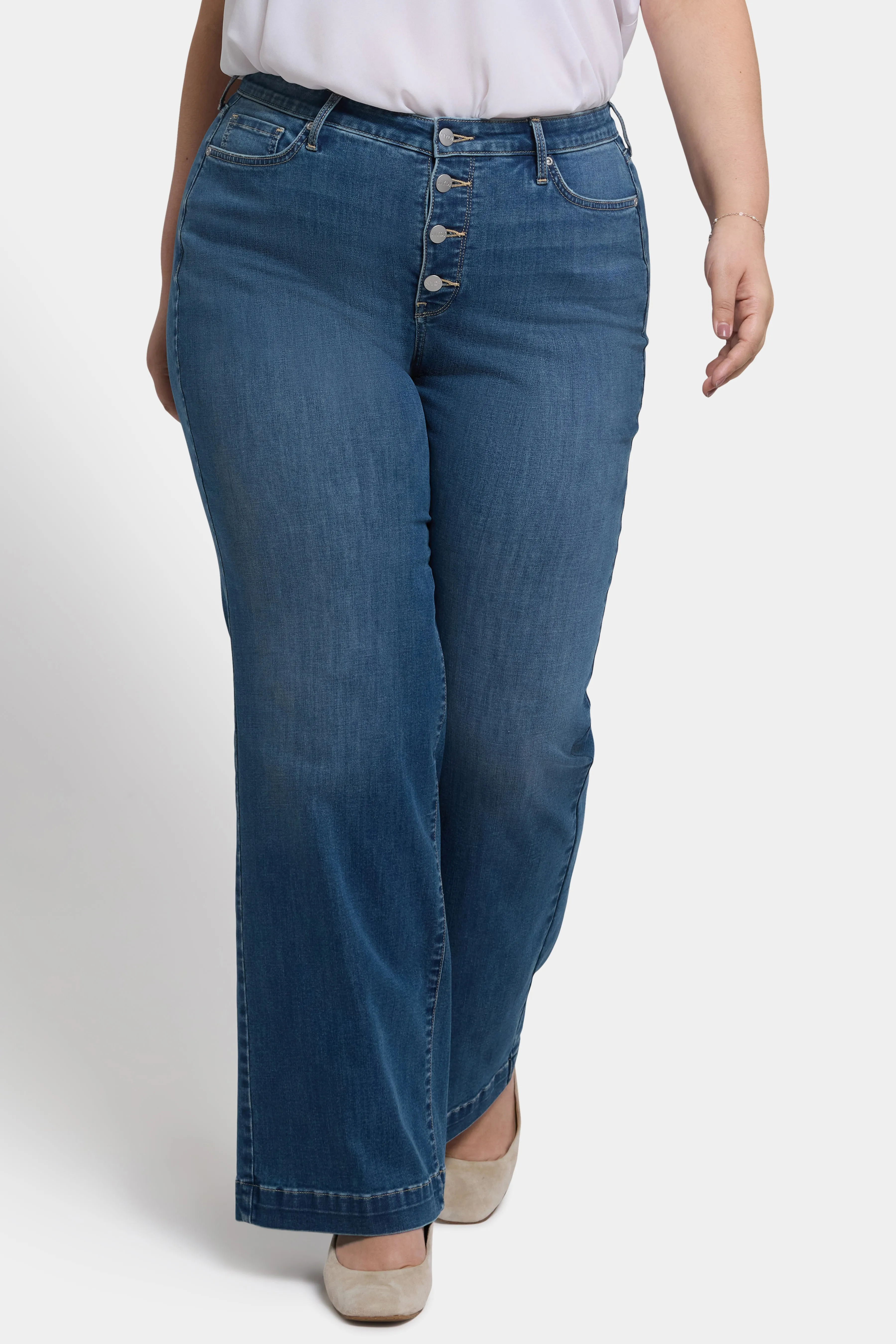 Teresa Wide Leg Jeans In Plus Size - Costa Brava sold by NYDJ product image thumbnail 4