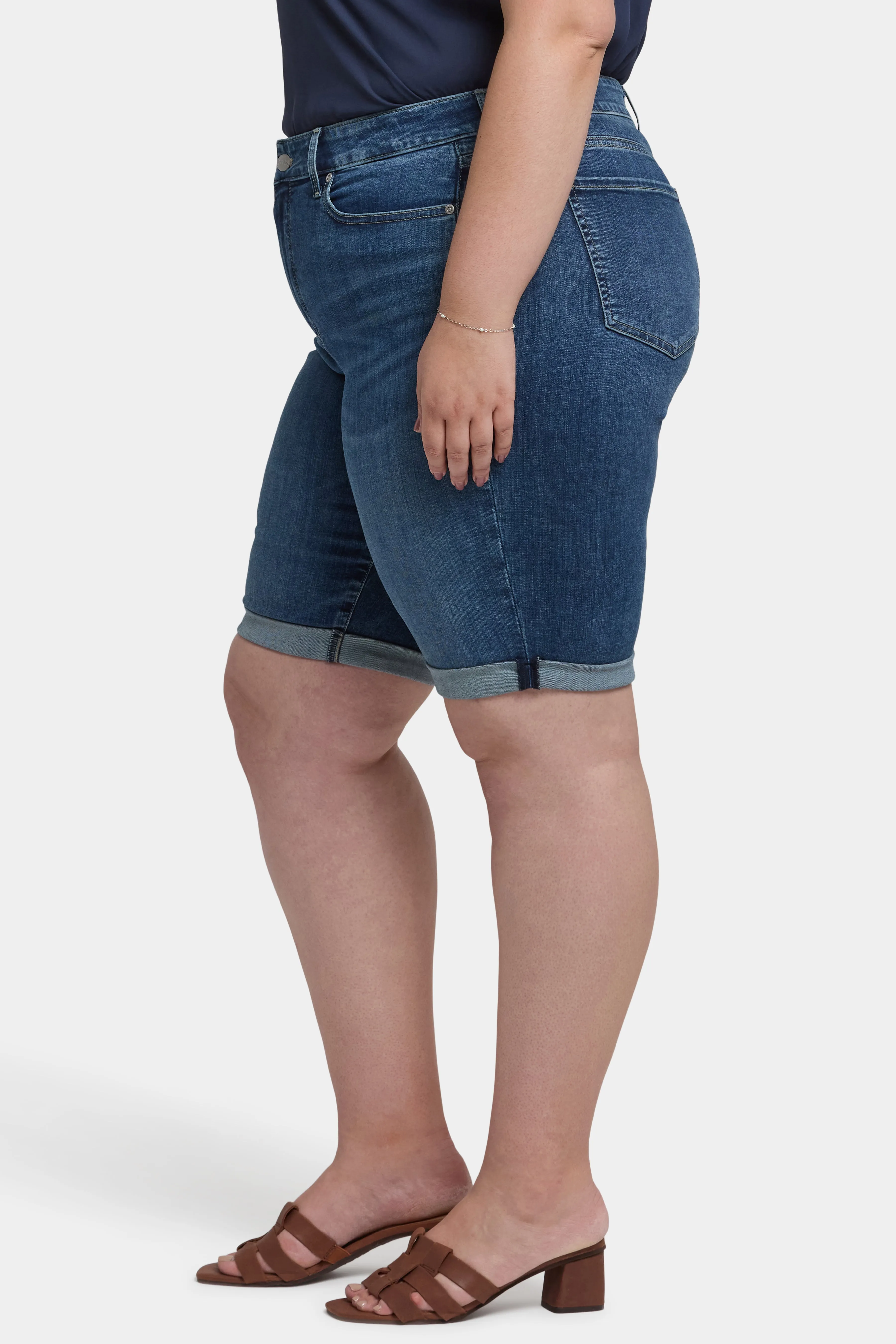 Briella 11 Inch Denim Shorts In Plus Size - Valencia Surf sold by NYDJ product image thumbnail 3