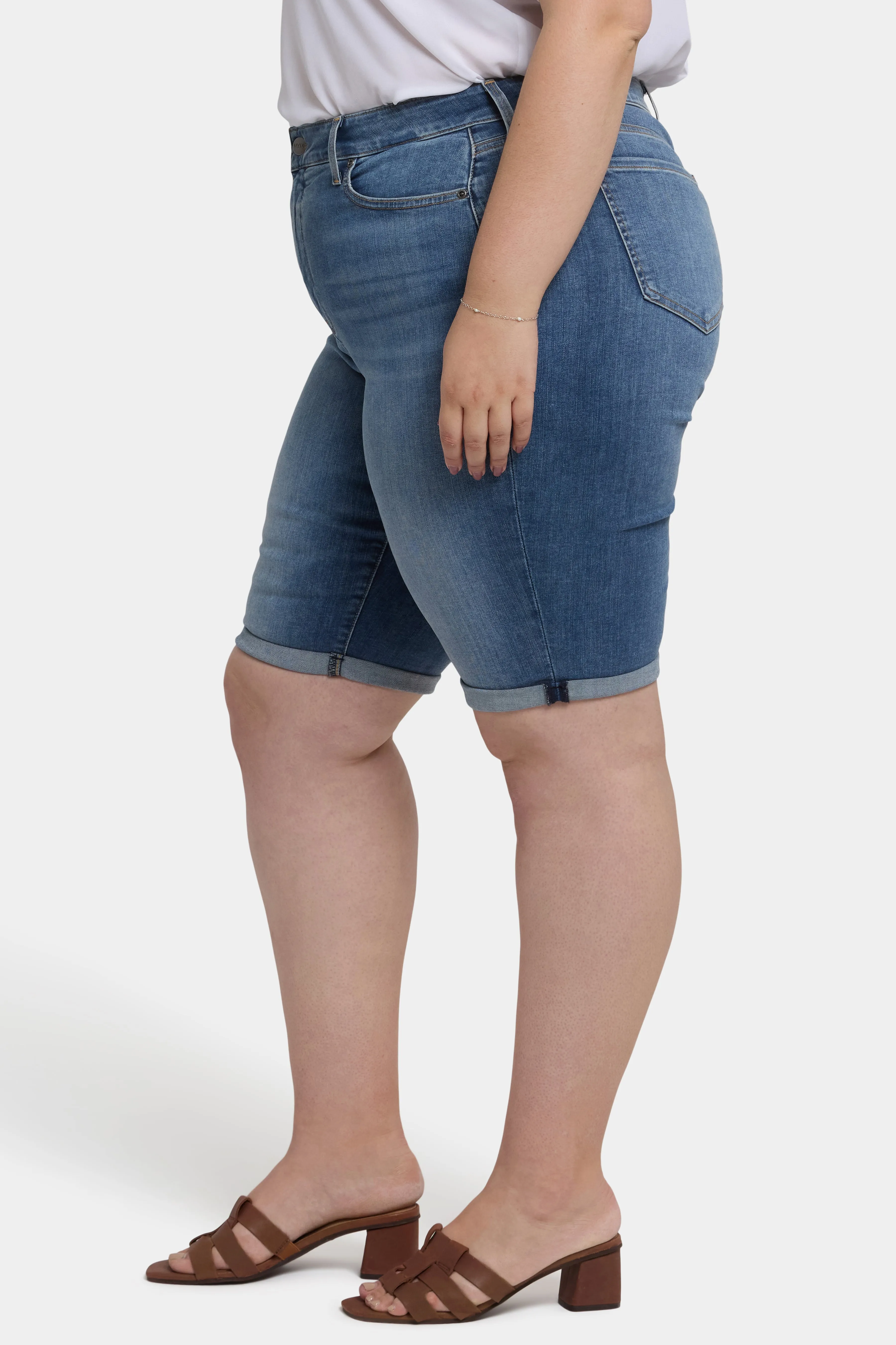 Briella 11 Inch Denim Shorts In Plus Size - Barcelona Breeze sold by NYDJ product image thumbnail 3