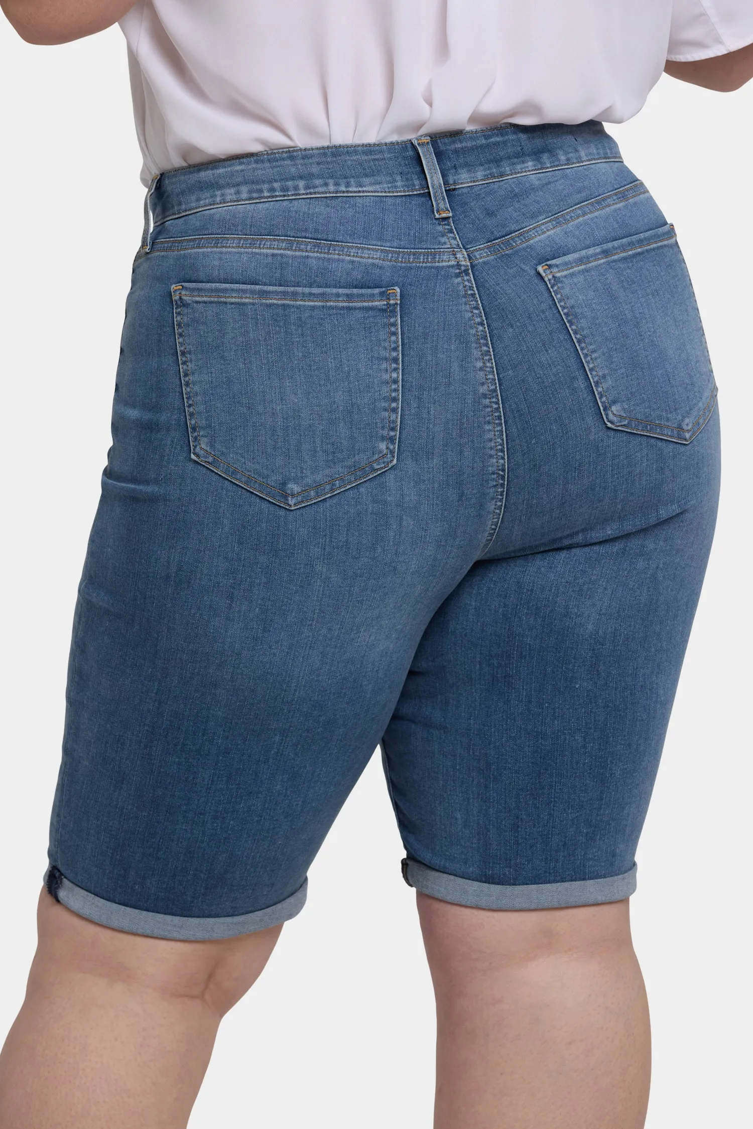 Briella 11 Inch Denim Shorts In Plus Size - Barcelona Breeze sold by NYDJ product image thumbnail 5