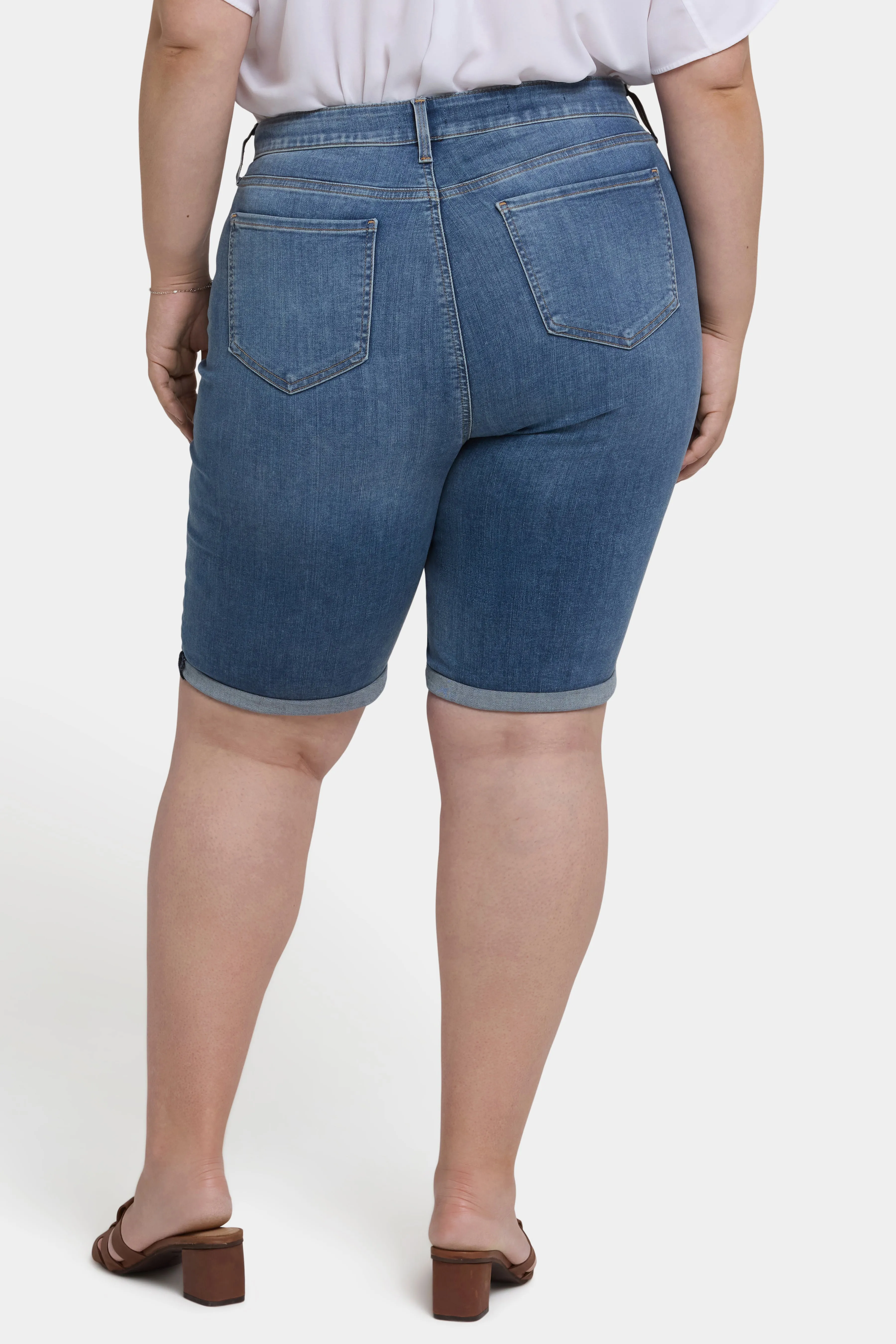 Briella 11 Inch Denim Shorts In Plus Size - Barcelona Breeze sold by NYDJ product image thumbnail 2
