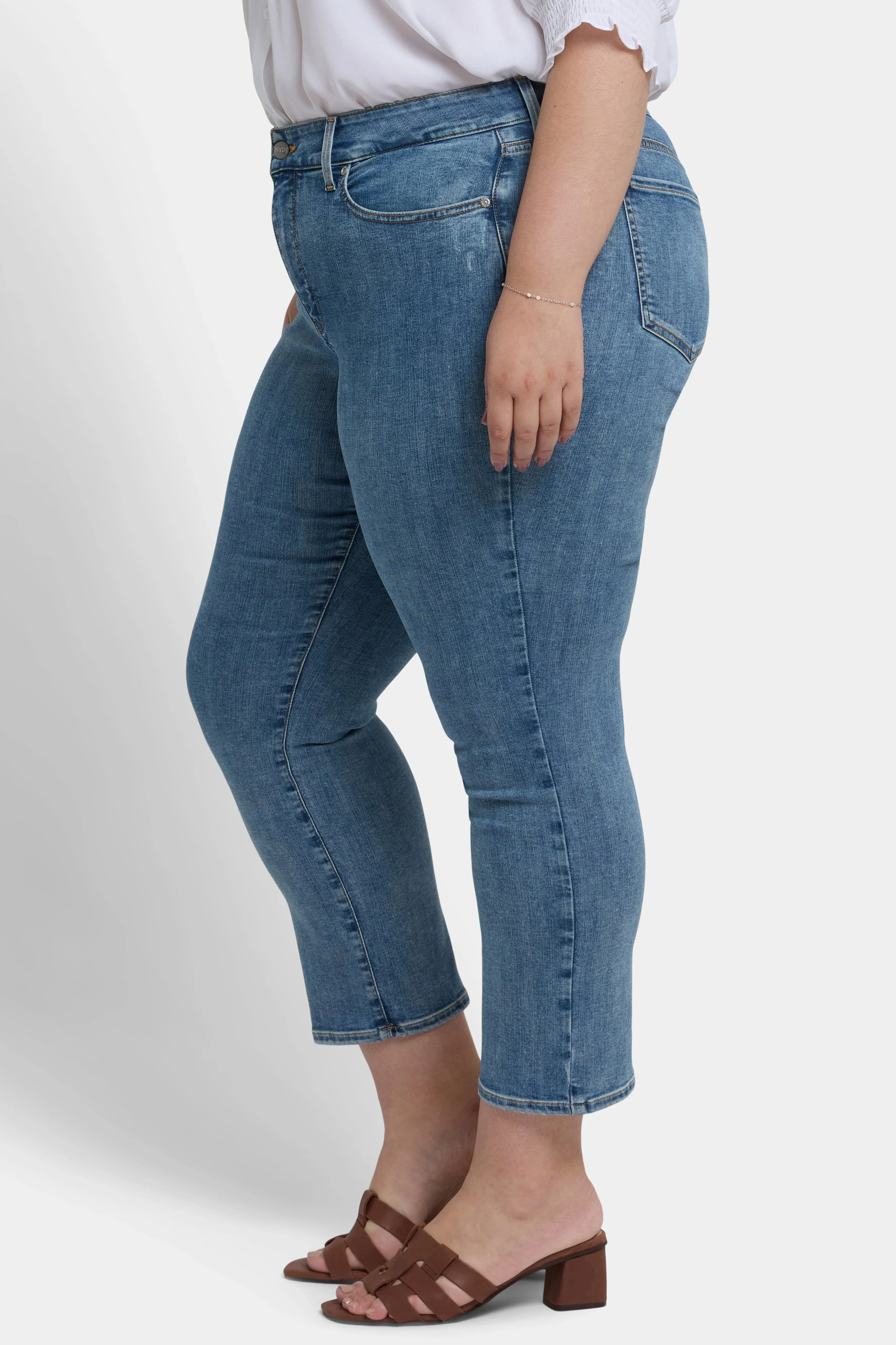 Marilyn Straight Ankle Jeans In Plus Size - Minorca Isle sold by NYDJ product image thumbnail 3