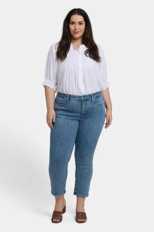 Marilyn Straight Ankle Jeans In Plus Size - Minorca Isle sold by NYDJ