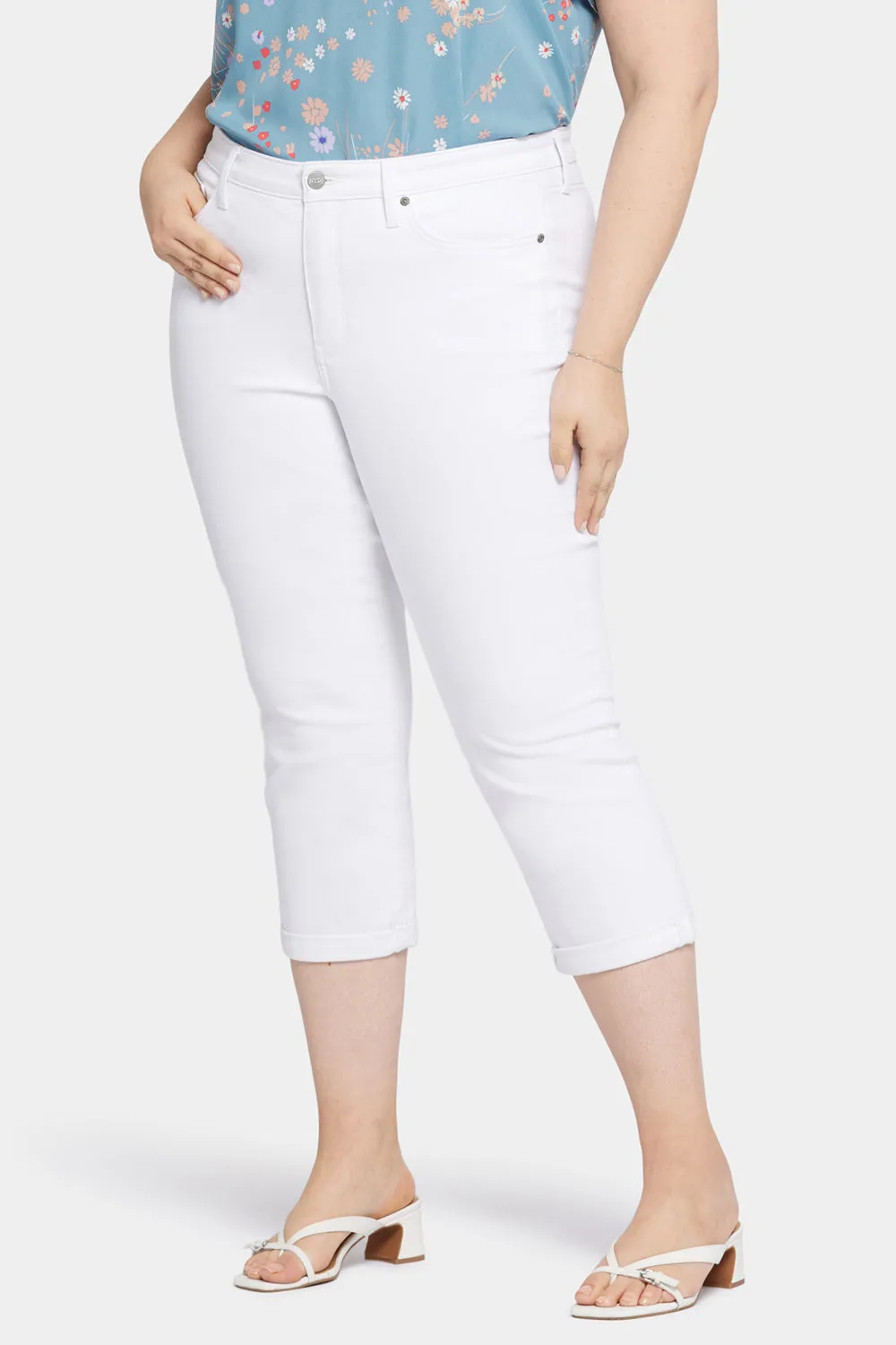 Chloe Skinny Capri Jeans In Plus Size - Optic White sold by NYDJ product image thumbnail 3